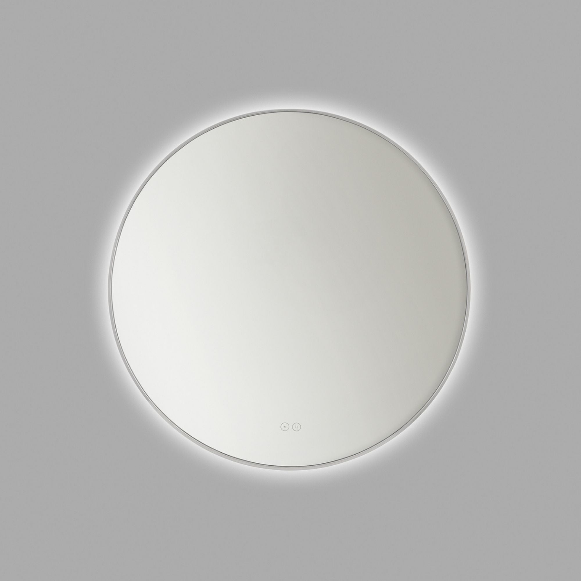 Cadre Round Mirror 30" x 30", Chrome Finish
