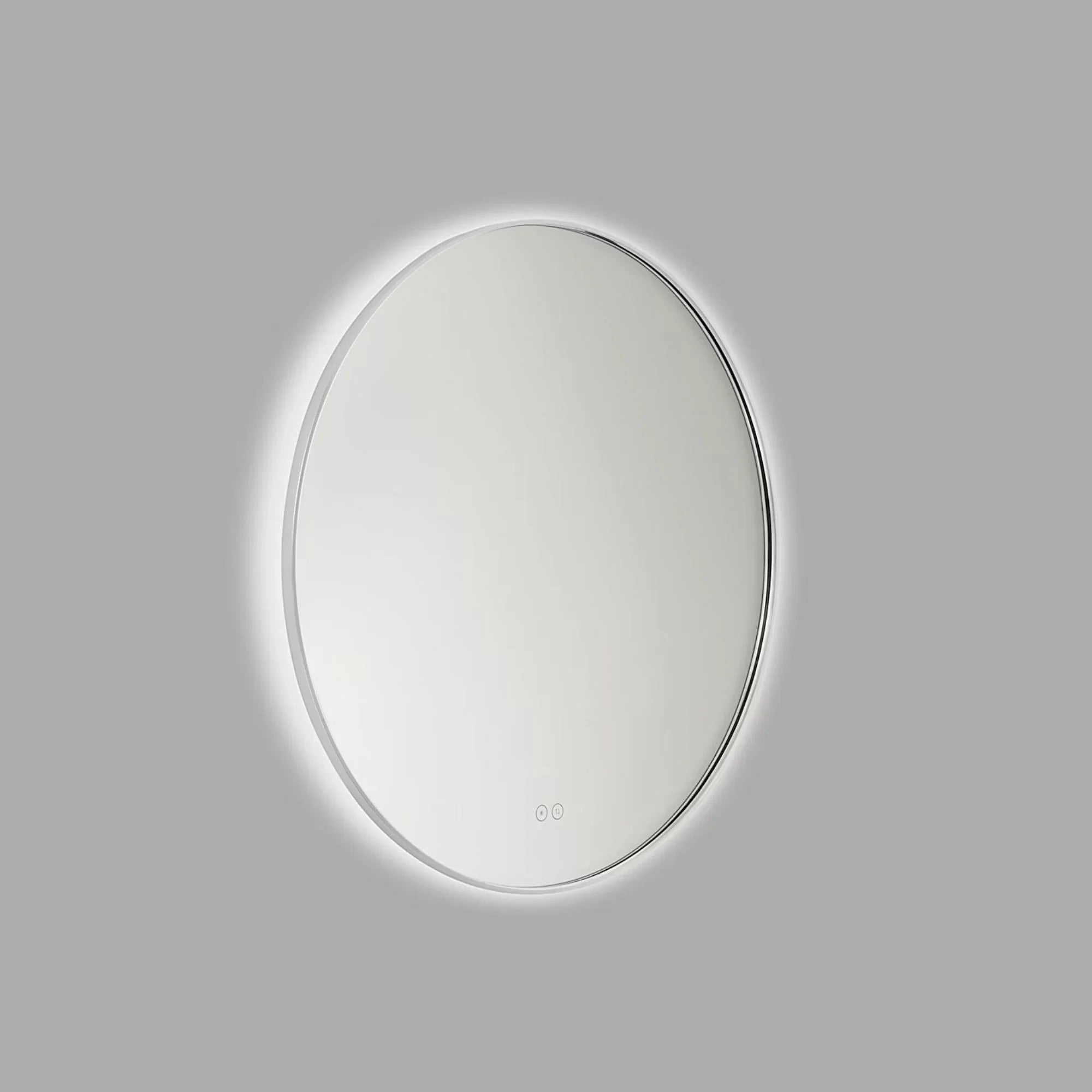 Cadre Round Mirror 30" x 30", Chrome Finish