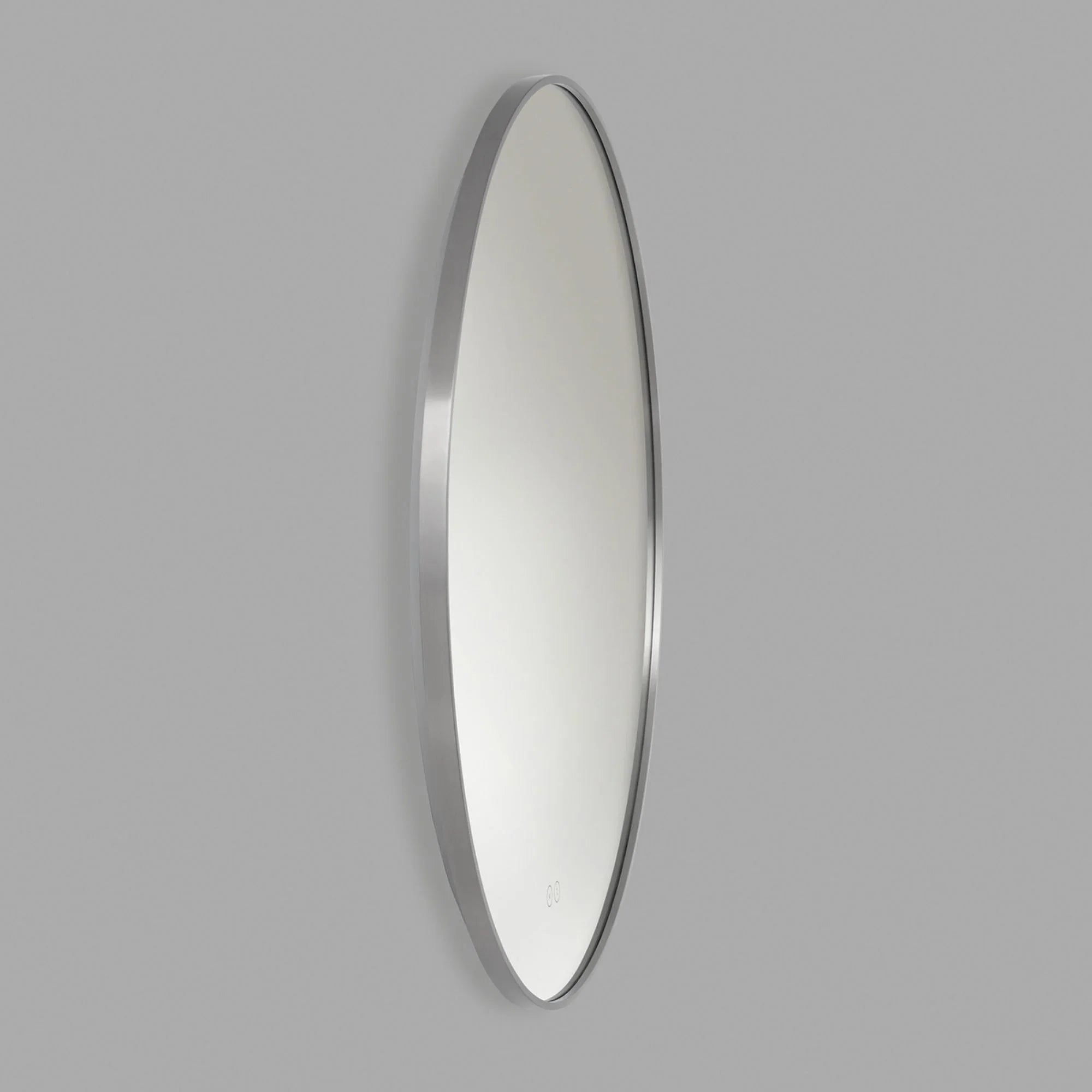 Cadre Round Mirror 30" x 30", Chrome Finish
