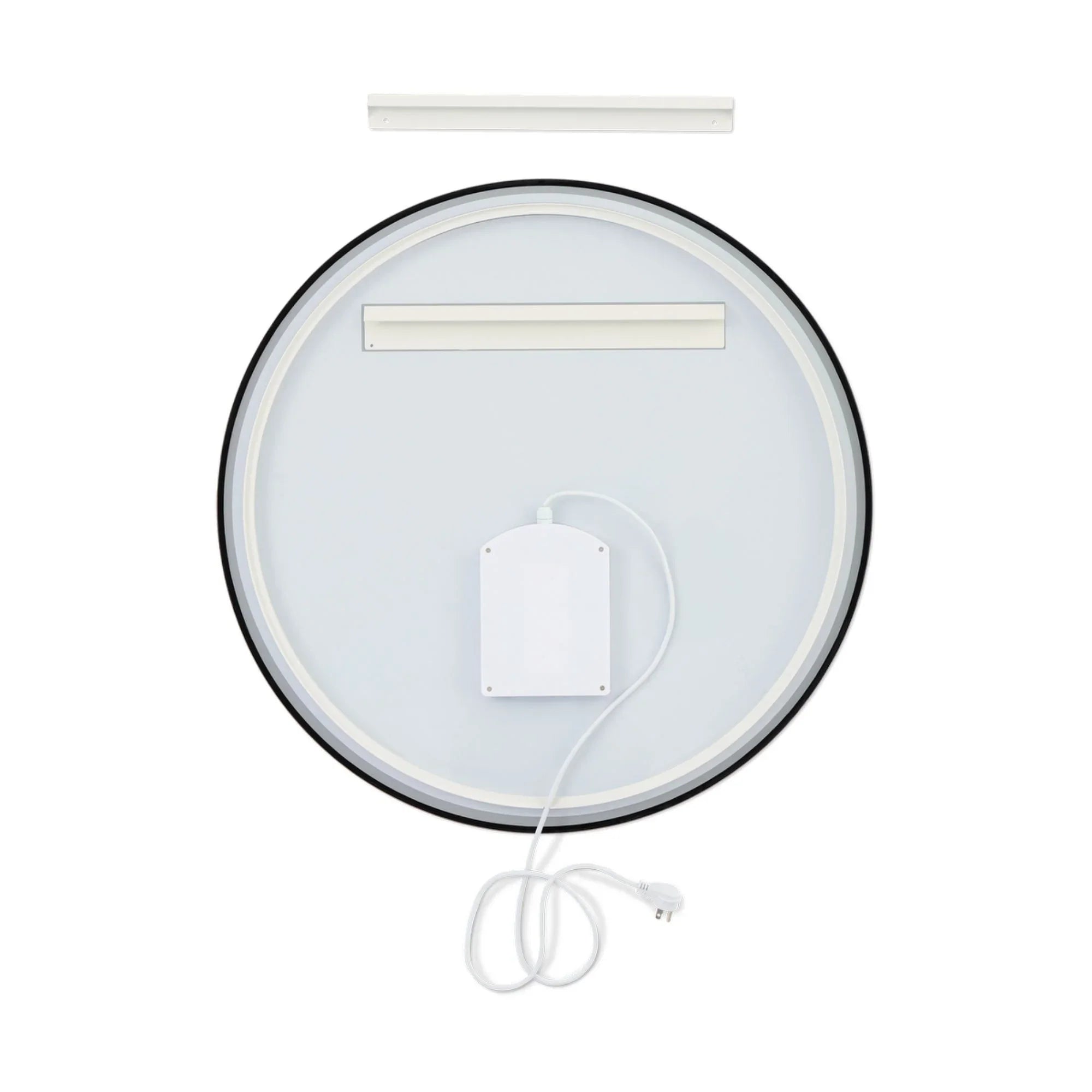 Cadre Round Mirror 30" x 30", Chrome Finish