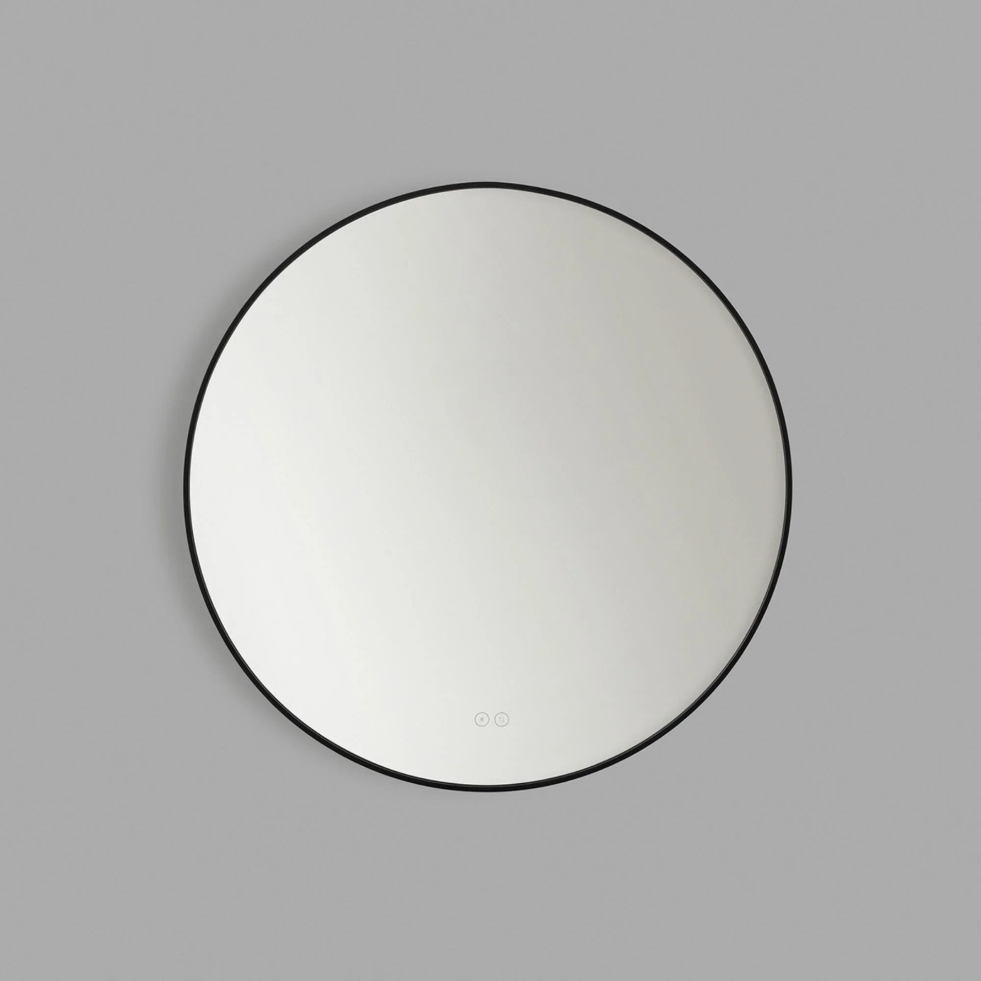 Cadre Round Mirror 30" x 30", Midnight Black Finish