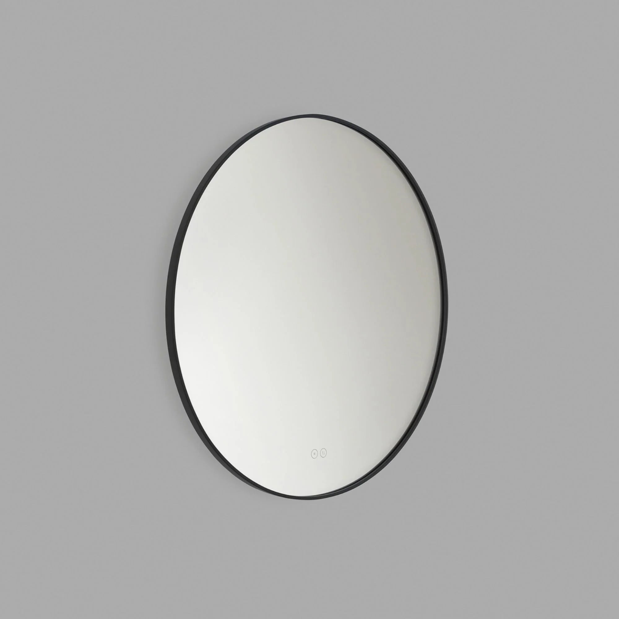 Cadre Round Mirror 30" x 30", Midnight Black Finish