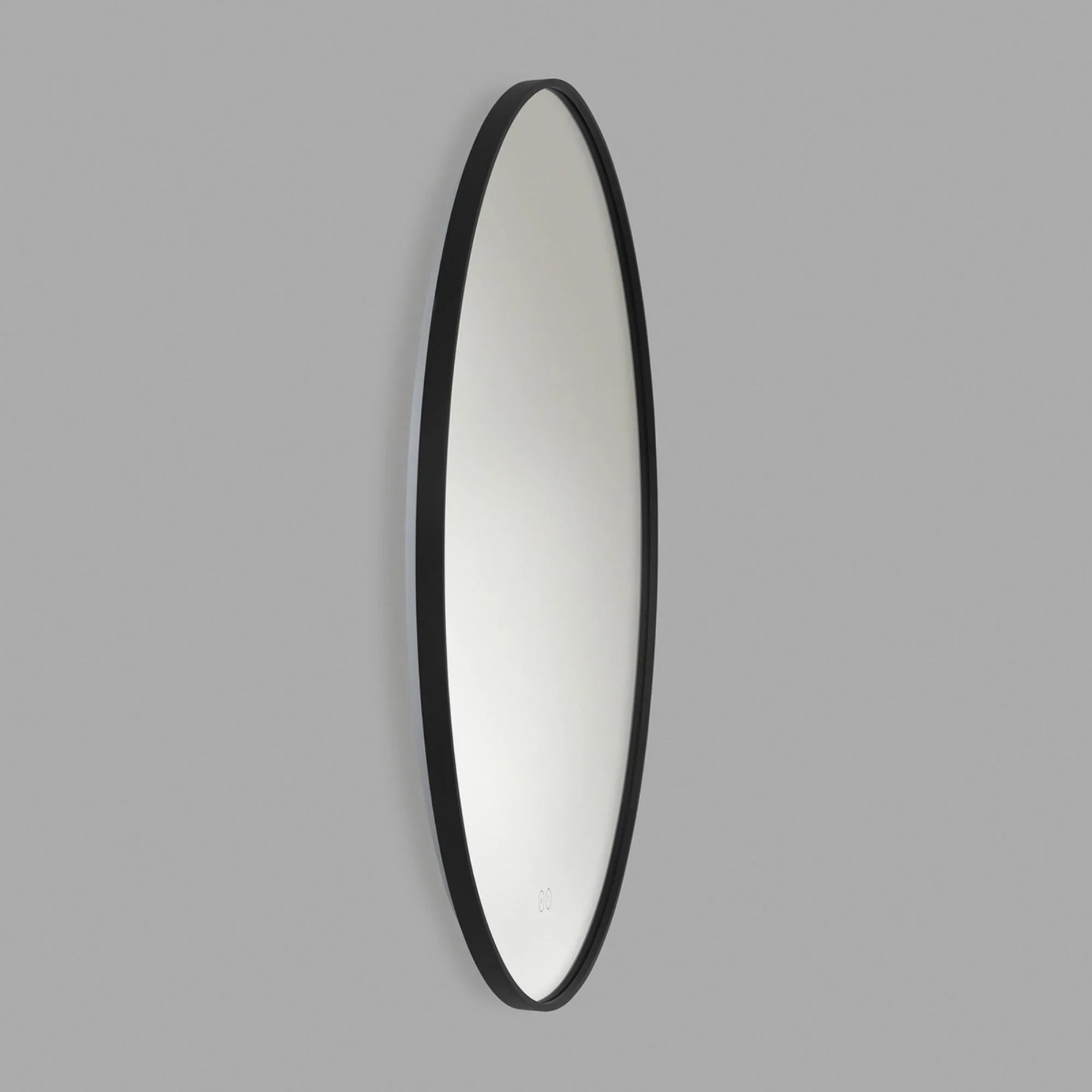 Cadre Round Mirror 30" x 30", Midnight Black Finish