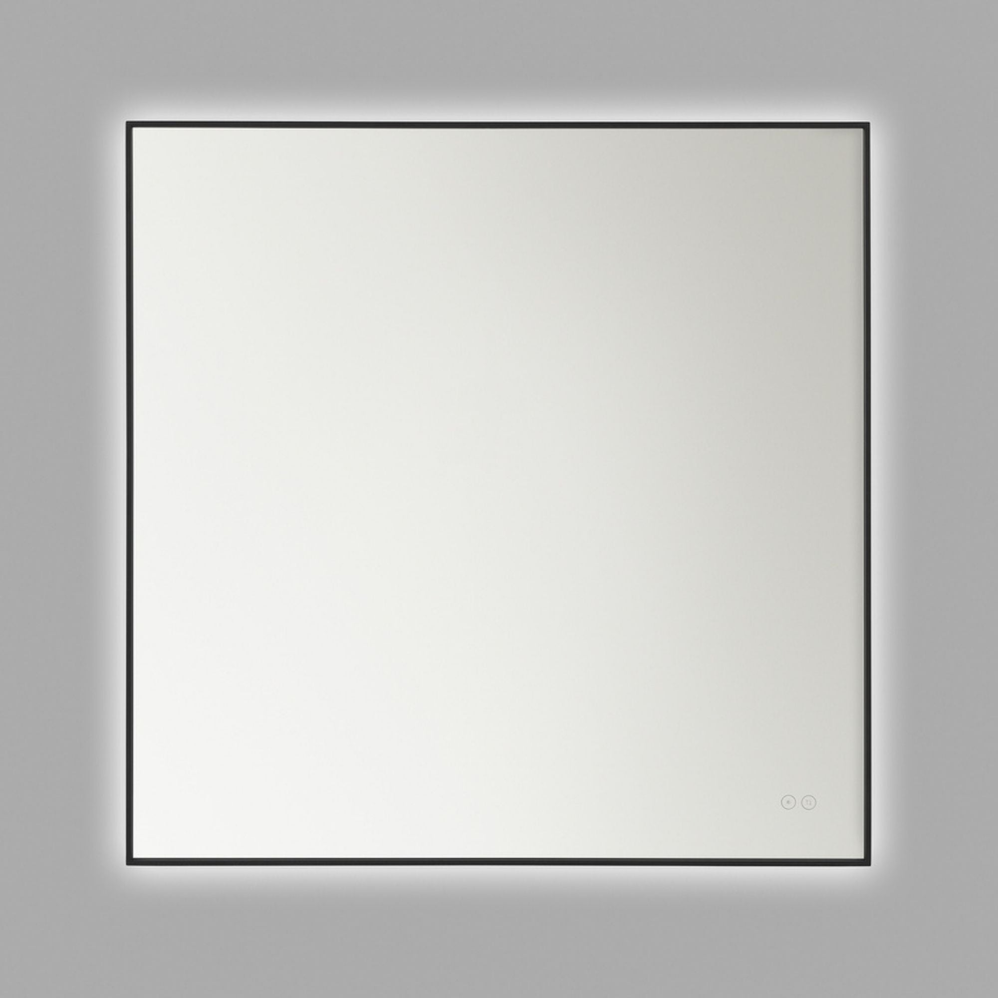 Cadre Square Mirror 36" x 36", Midnight Black Finish