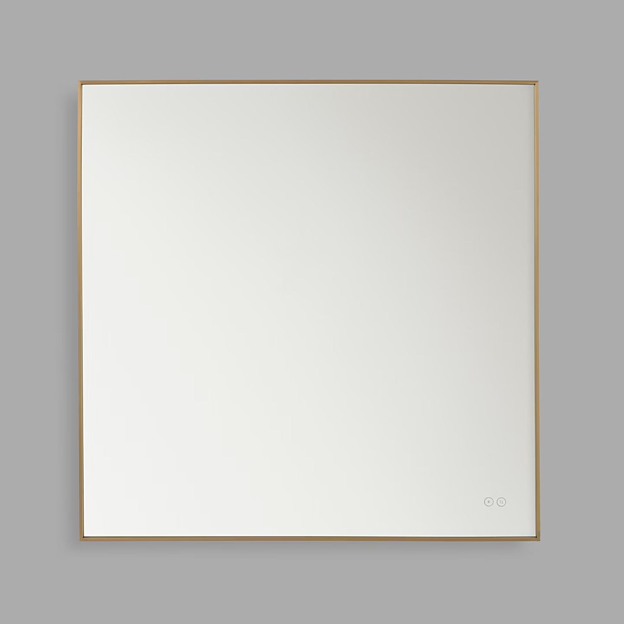Cadre Square Mirror 36" x 36", Satin Brass Finish