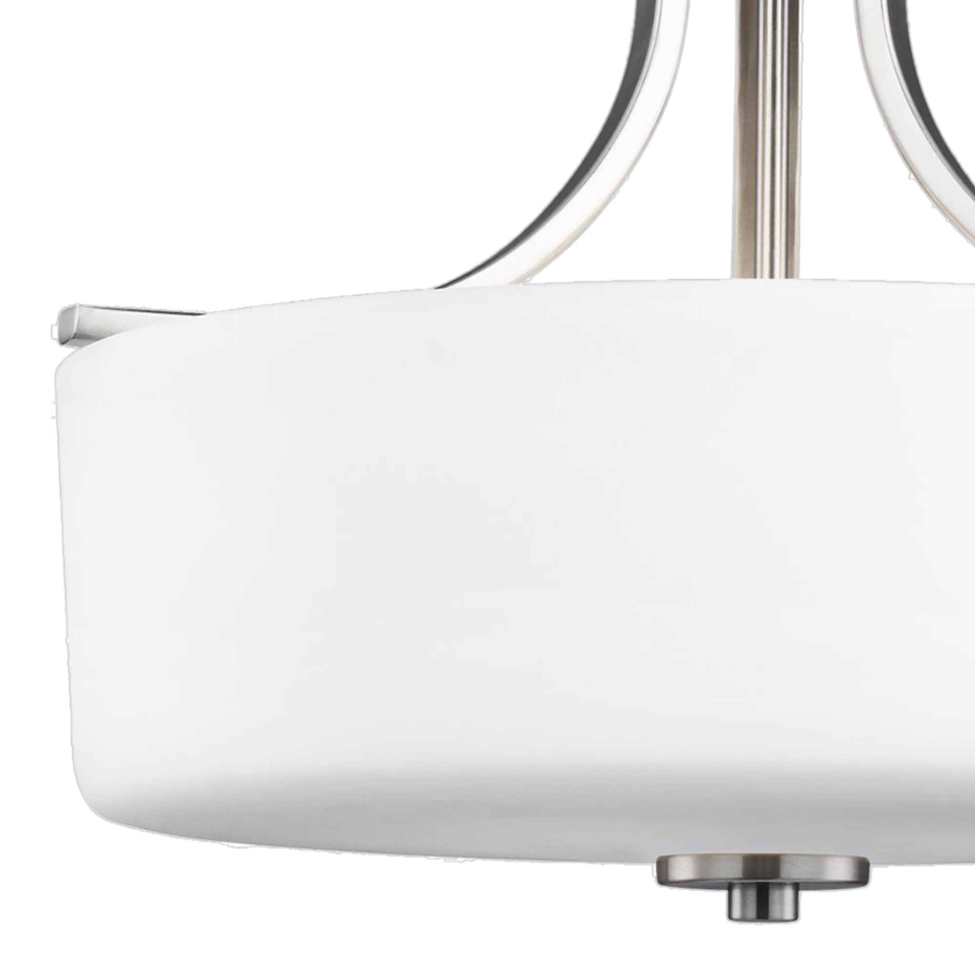 Canfield 16" 3-Light Semi Flush Mount, Brushed Nickel Finish
