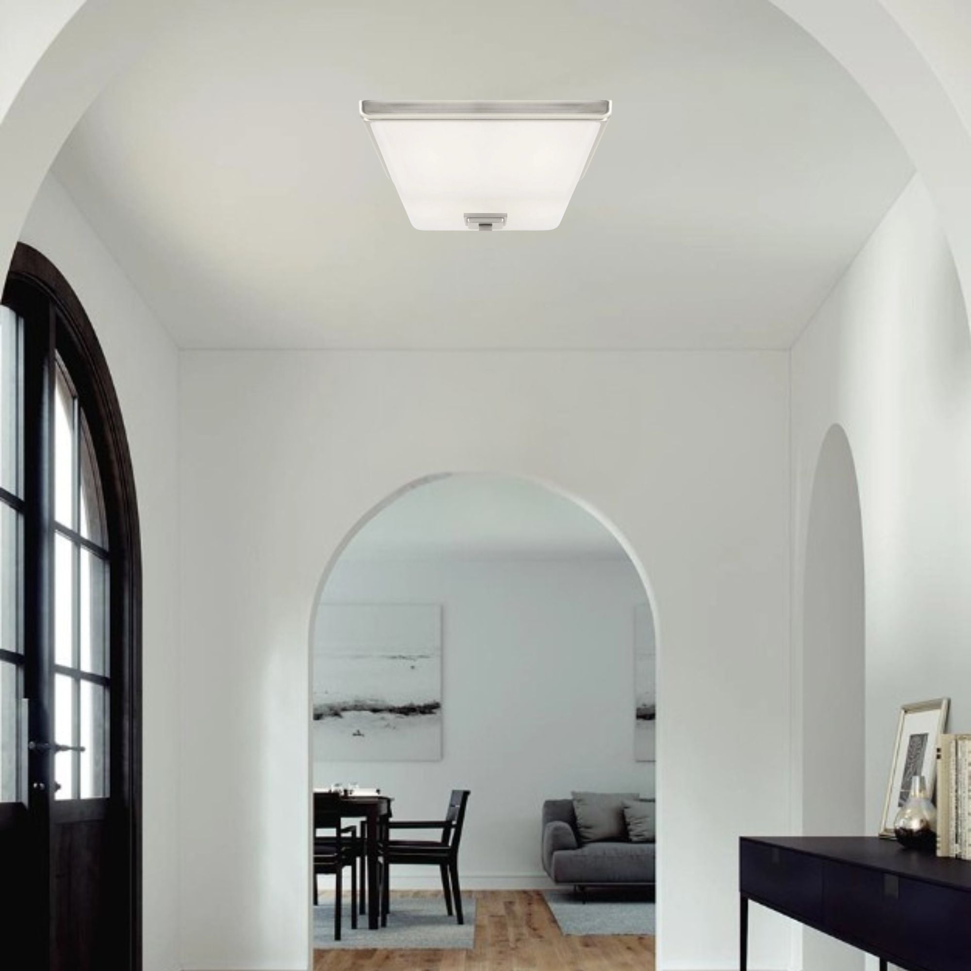 Ellis Harper 13" 2-Light LED Flush Mount, Brushed Nickel Finish