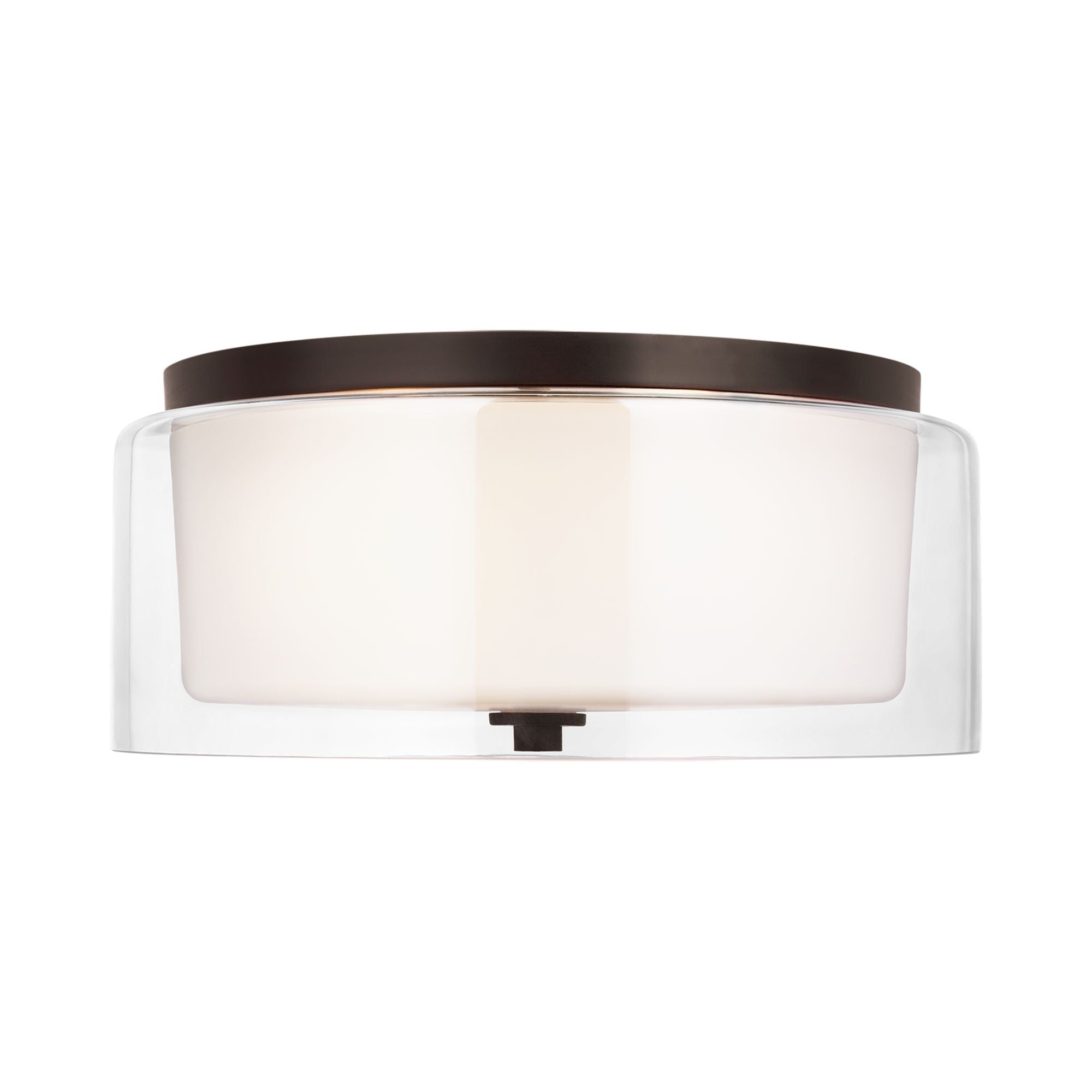 Elmwood Park 14" 2-Light Flush Mount, Bronze Finish
