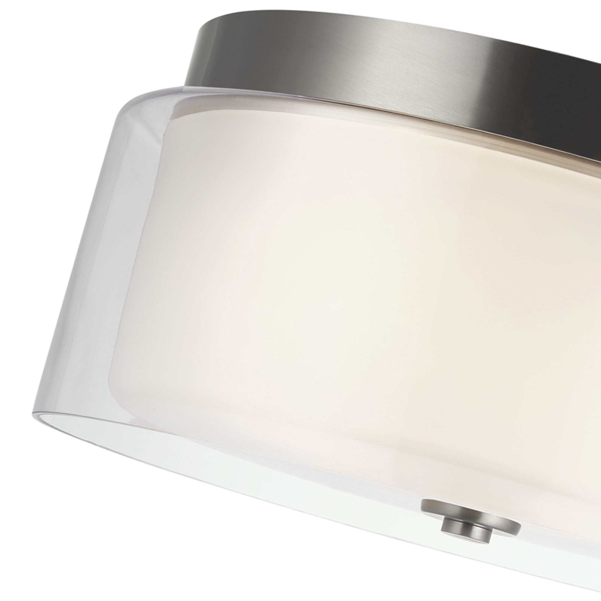 Elmwood Park 14" 2-Light Flush Mount, Brushed Nickel Finish