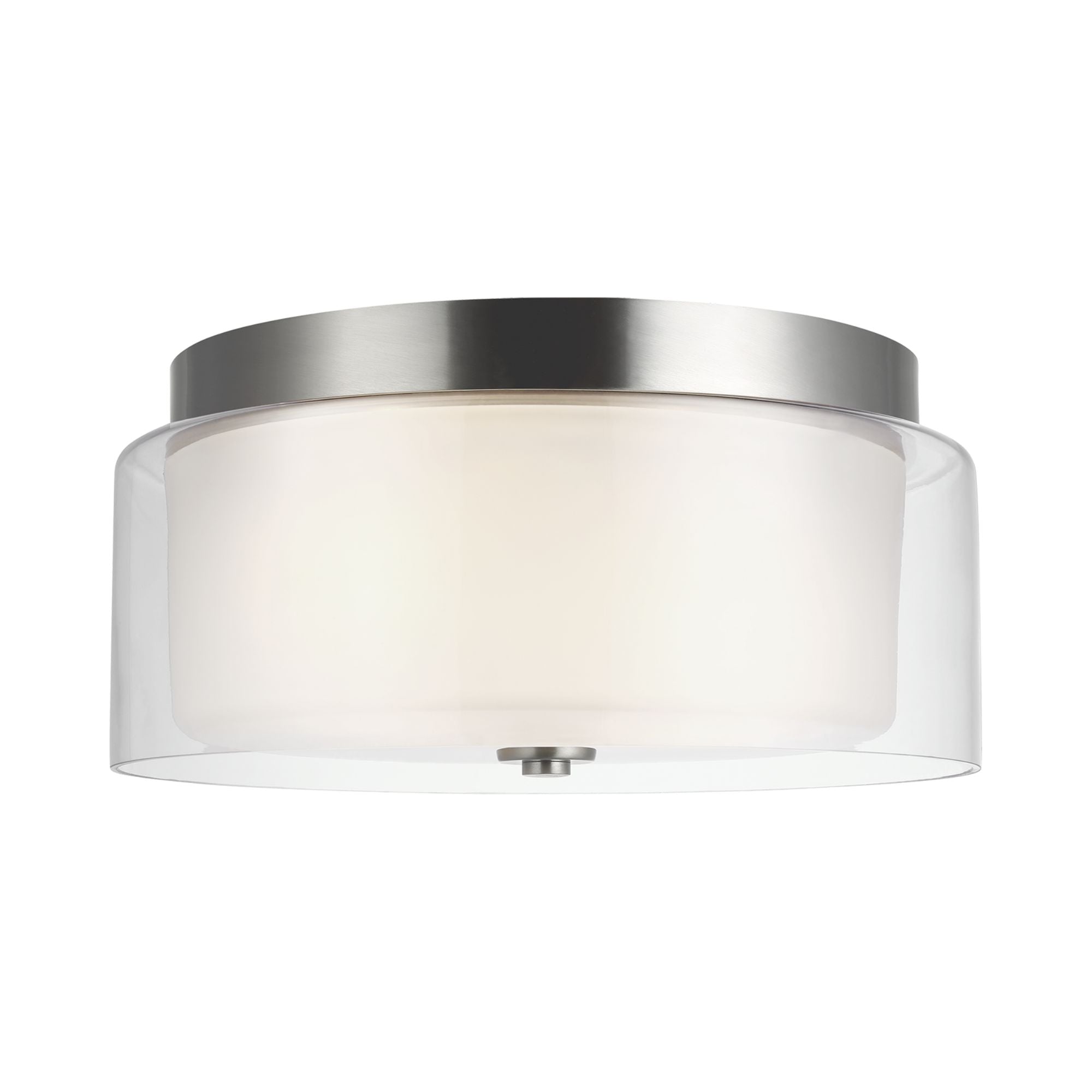 Elmwood Park 14" 2-Light LED Flush Mount, Brushed Nickel Finish