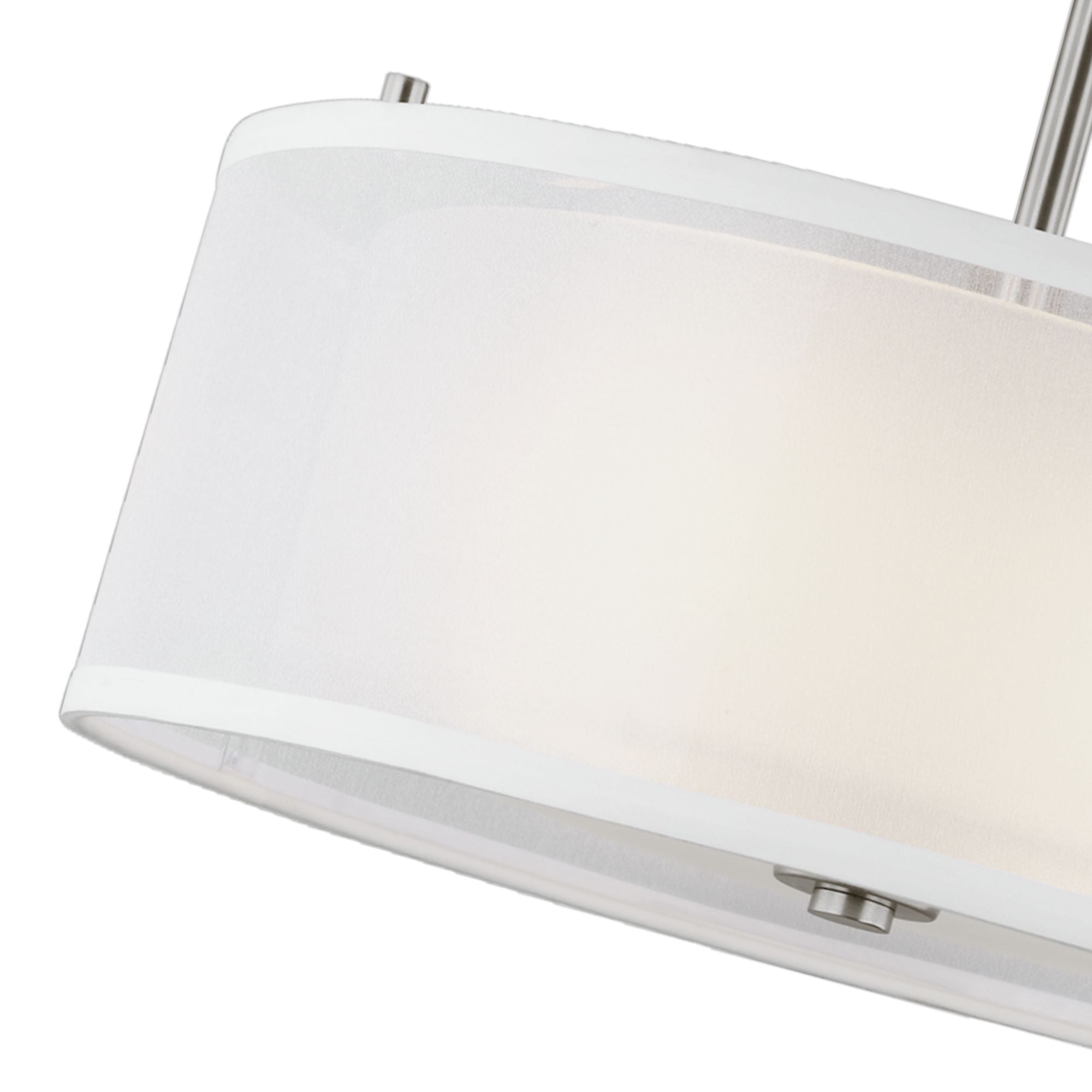 Elmwood Park 15" 2-Light LED Semi Flush Mount, Brushed Nickel Finish