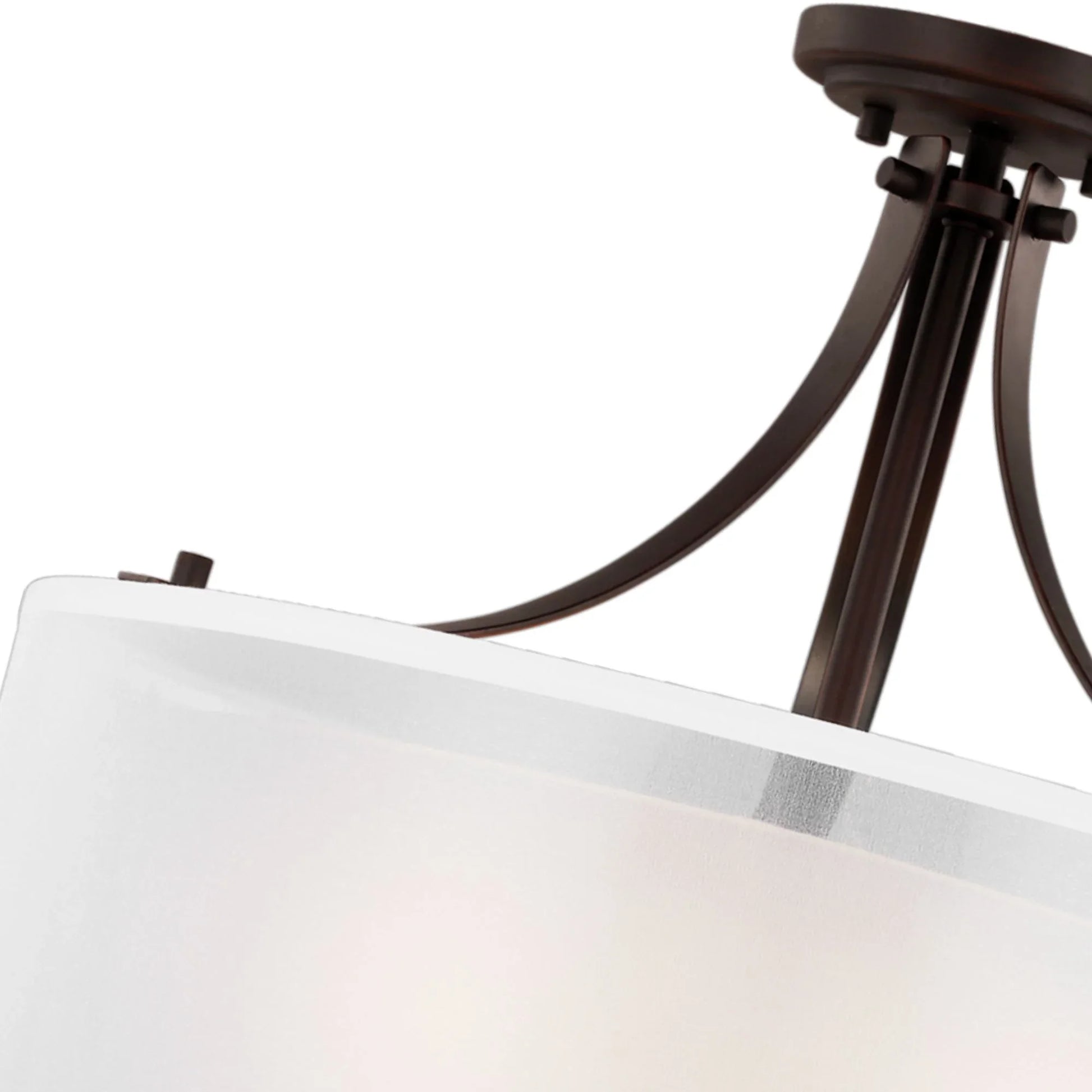 Generation Lighting - Elmwood Park 19" 3-Light LED Semi Flush Mount, Bronze Finish | Bees Lighting