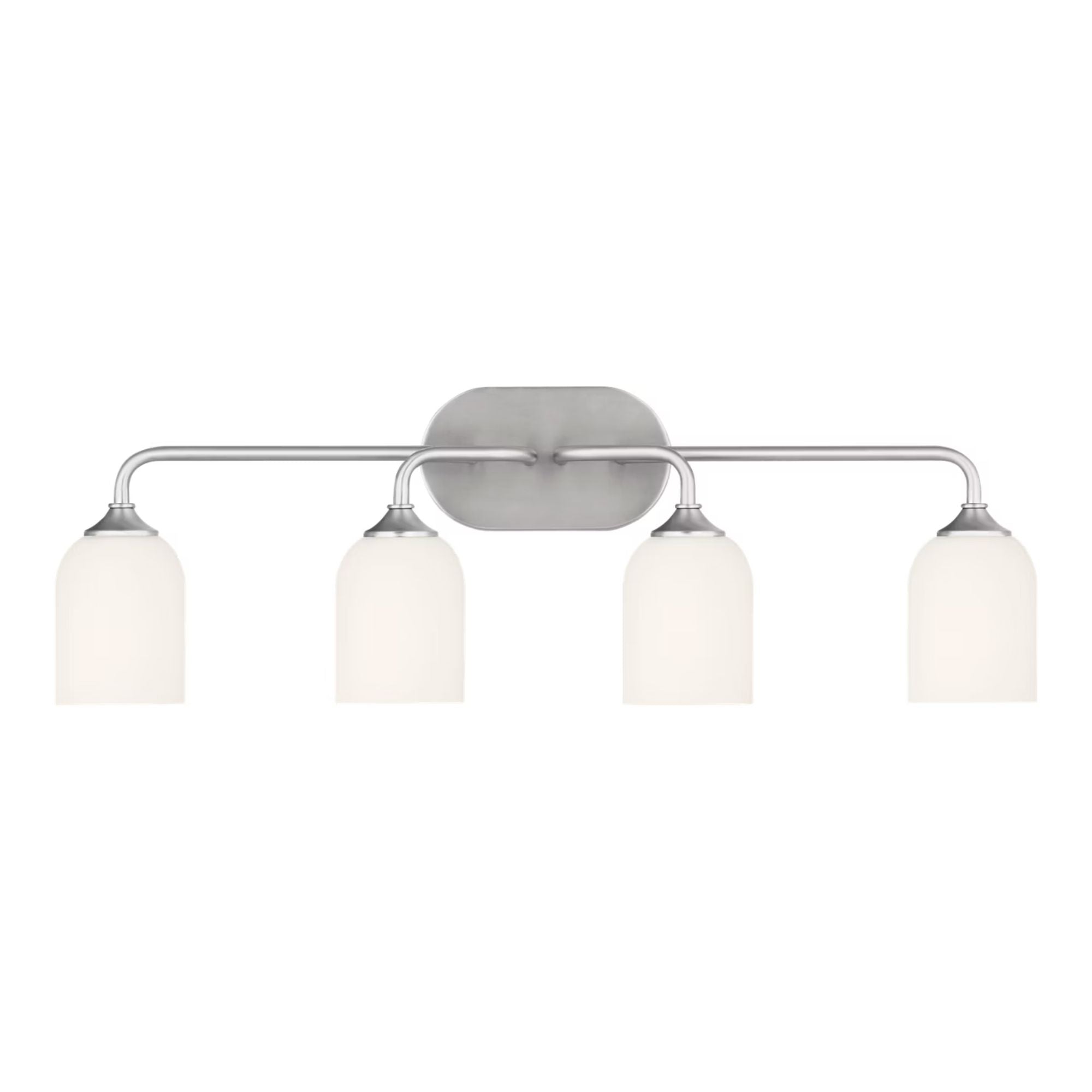 Emile 31" 4-Light X-Large Vanity, Brushed Steel Finish