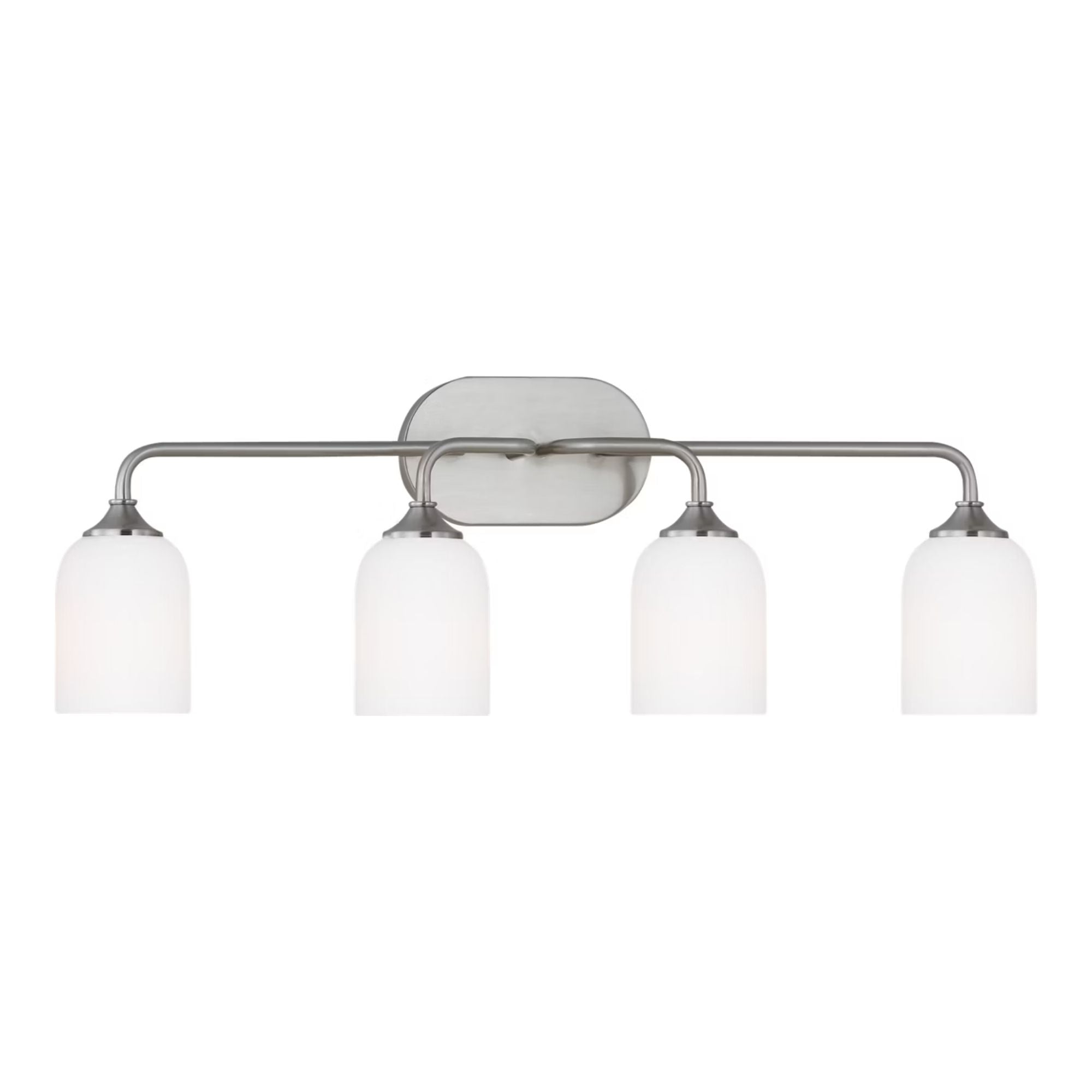 Emile 31" 4-Light X-Large Vanity, Brushed Steel Finish
