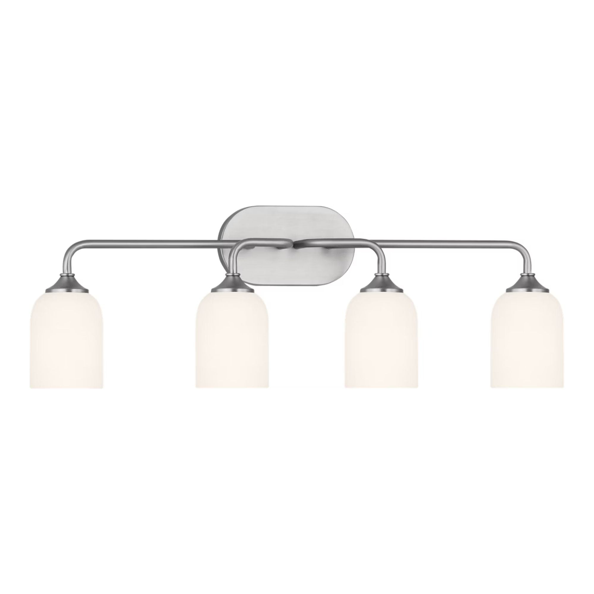Emile 31" 4-Light X-Large Vanity, Brushed Steel Finish