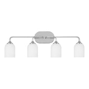 Emile 31" 4-Light X-Large Vanity, Chrome Finish