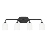 Emile 31" 4-Light X-Large Vanity, Midnight Black Finish