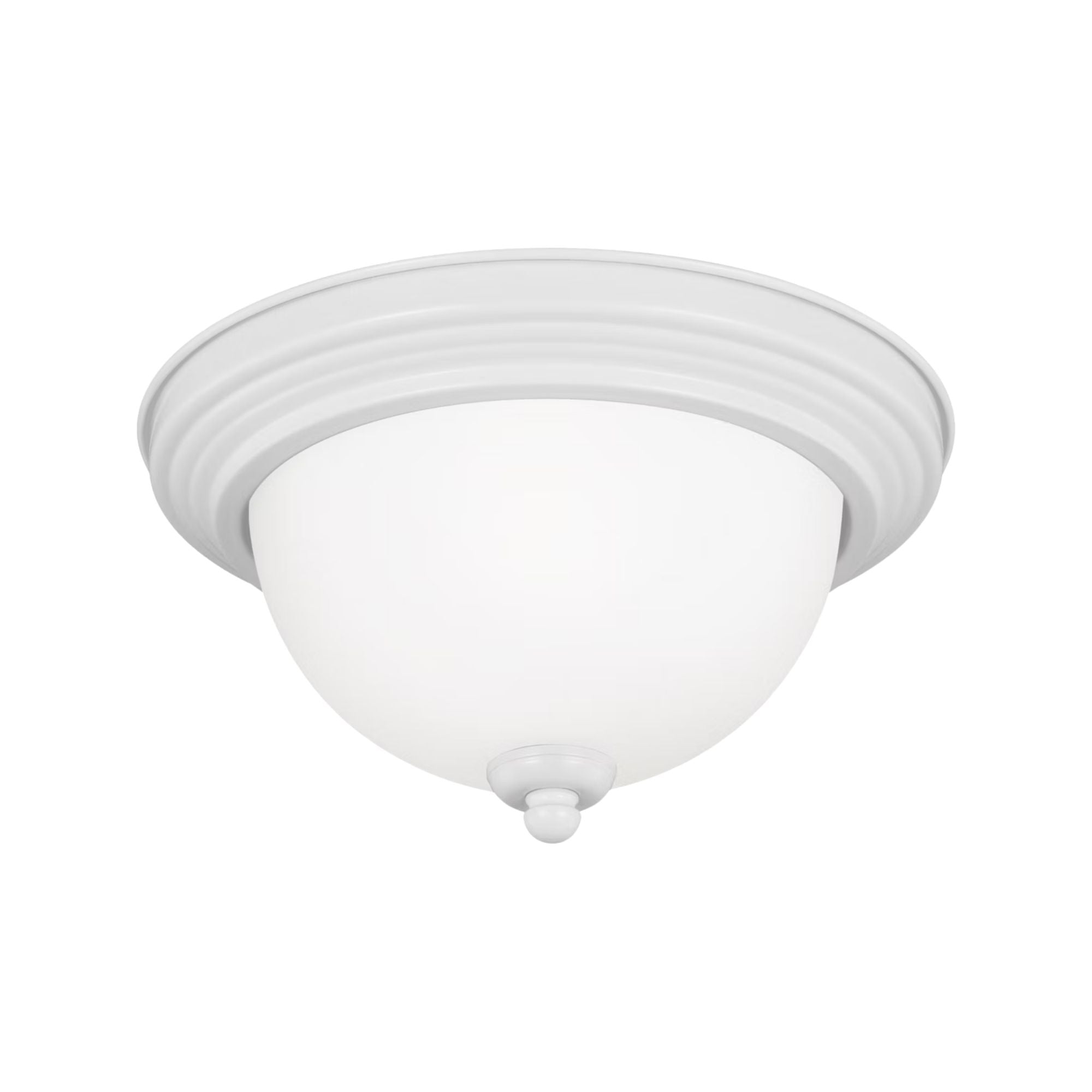 Geary 11" Flush Mount, White Finish
