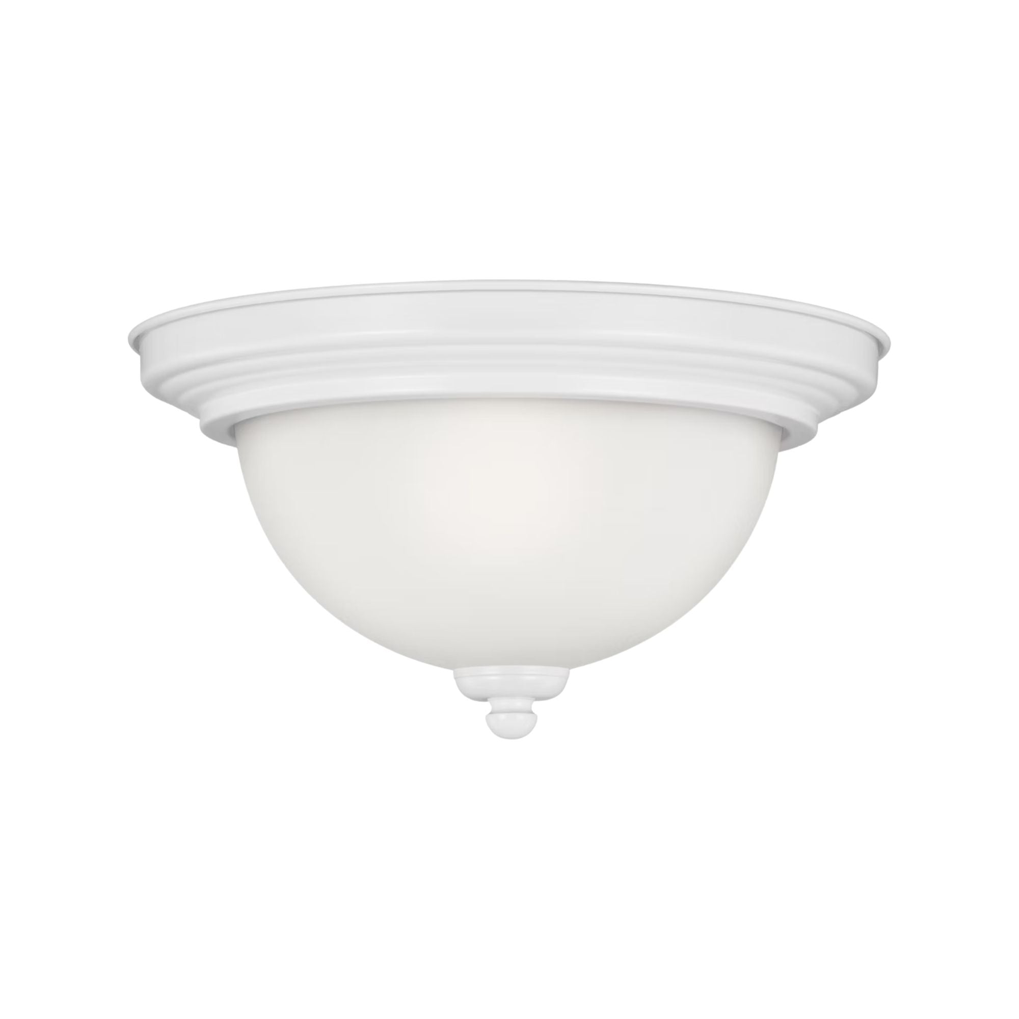 Geary 11" Flush Mount, White Finish