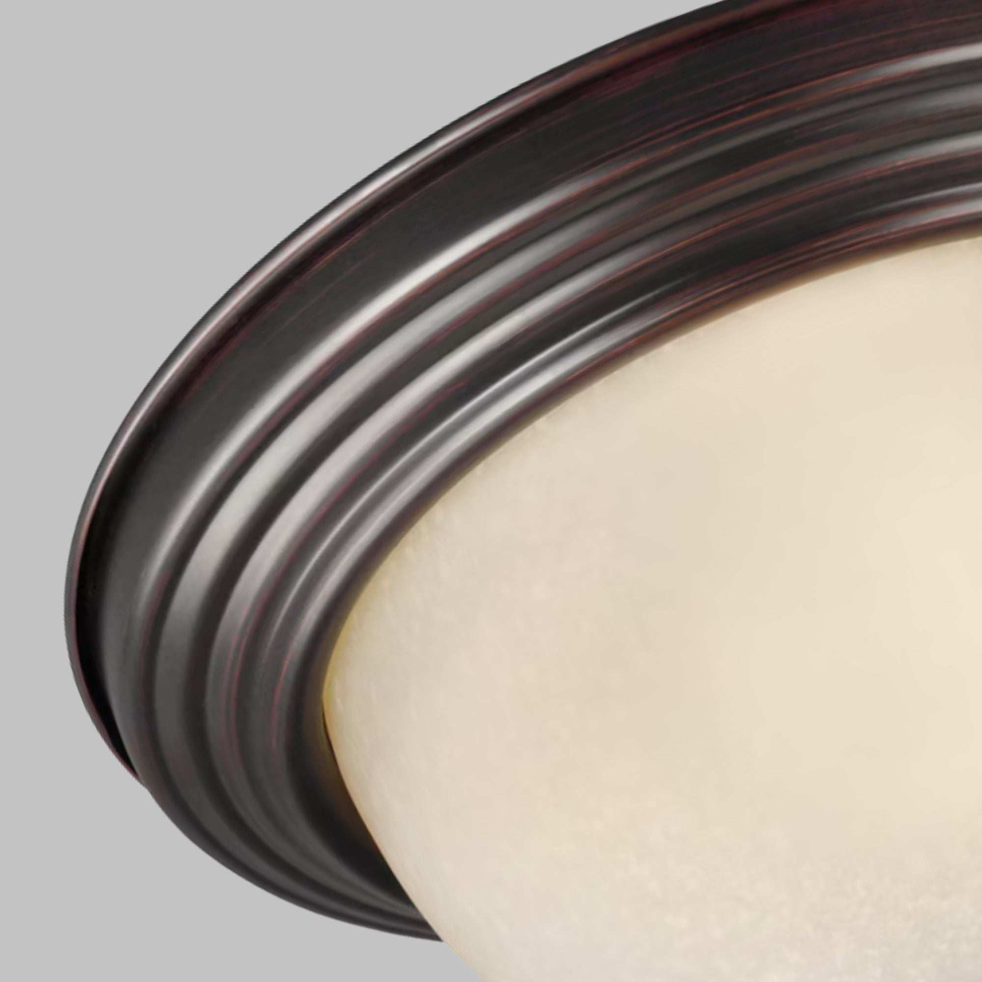 Geary 11" LED Flush Mount, Bronze Finish with Amber Scavo Glass