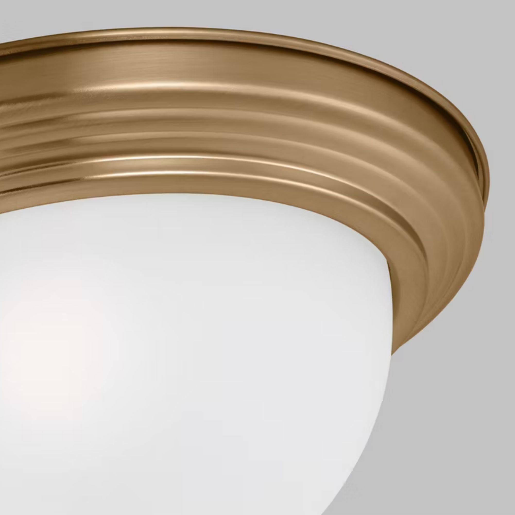 Geary 11" LED Flush Mount, Satin Brass Finish