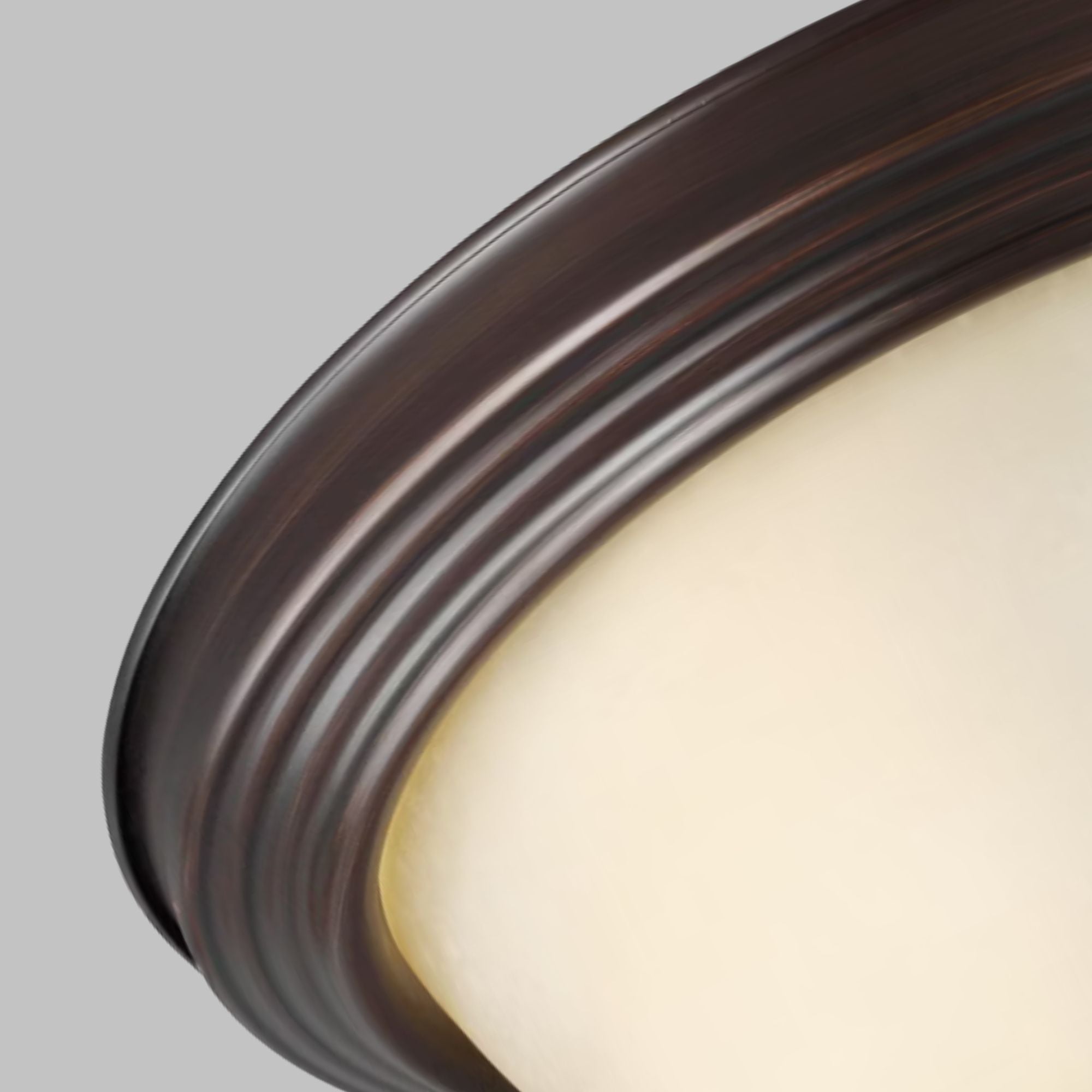 Geary 13" 2-Light Flush Mount, Bronze Finish with Amber Scavo Glass