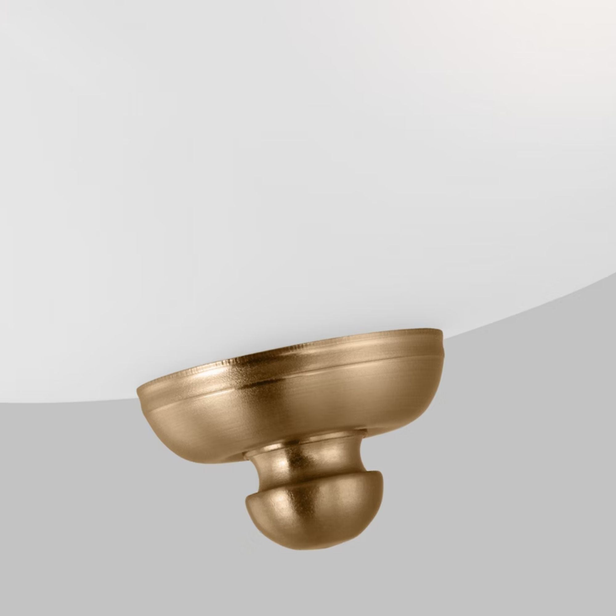 Geary 13" 2-Light Flush Mount, Satin Brass Finish