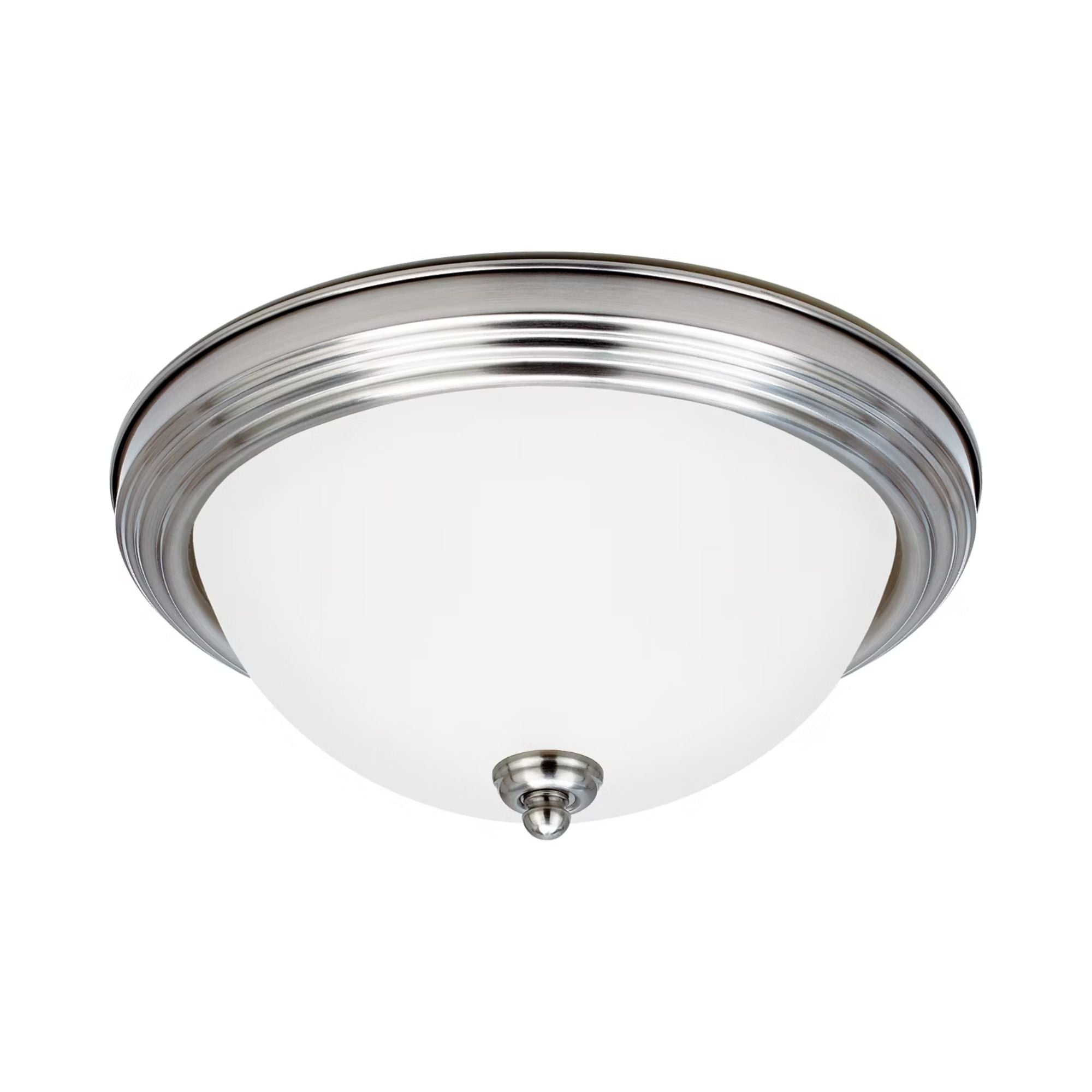 Geary 13" 2-Light Flush Mount, Brushed Nickel Finish