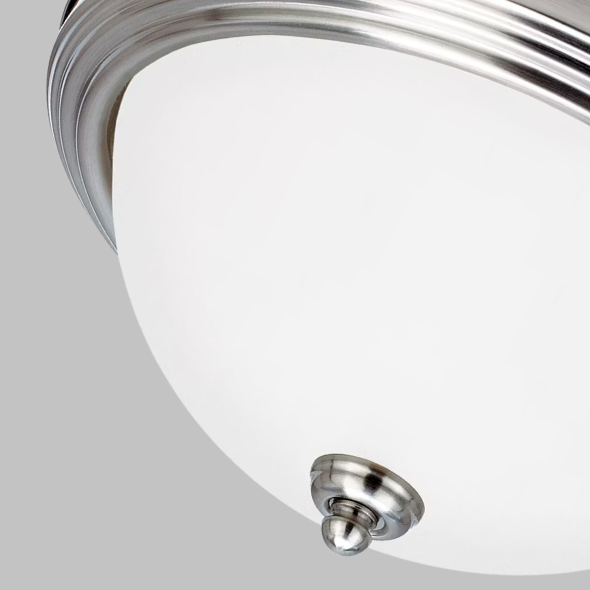 Geary 13" 2-Light Flush Mount, Brushed Nickel Finish