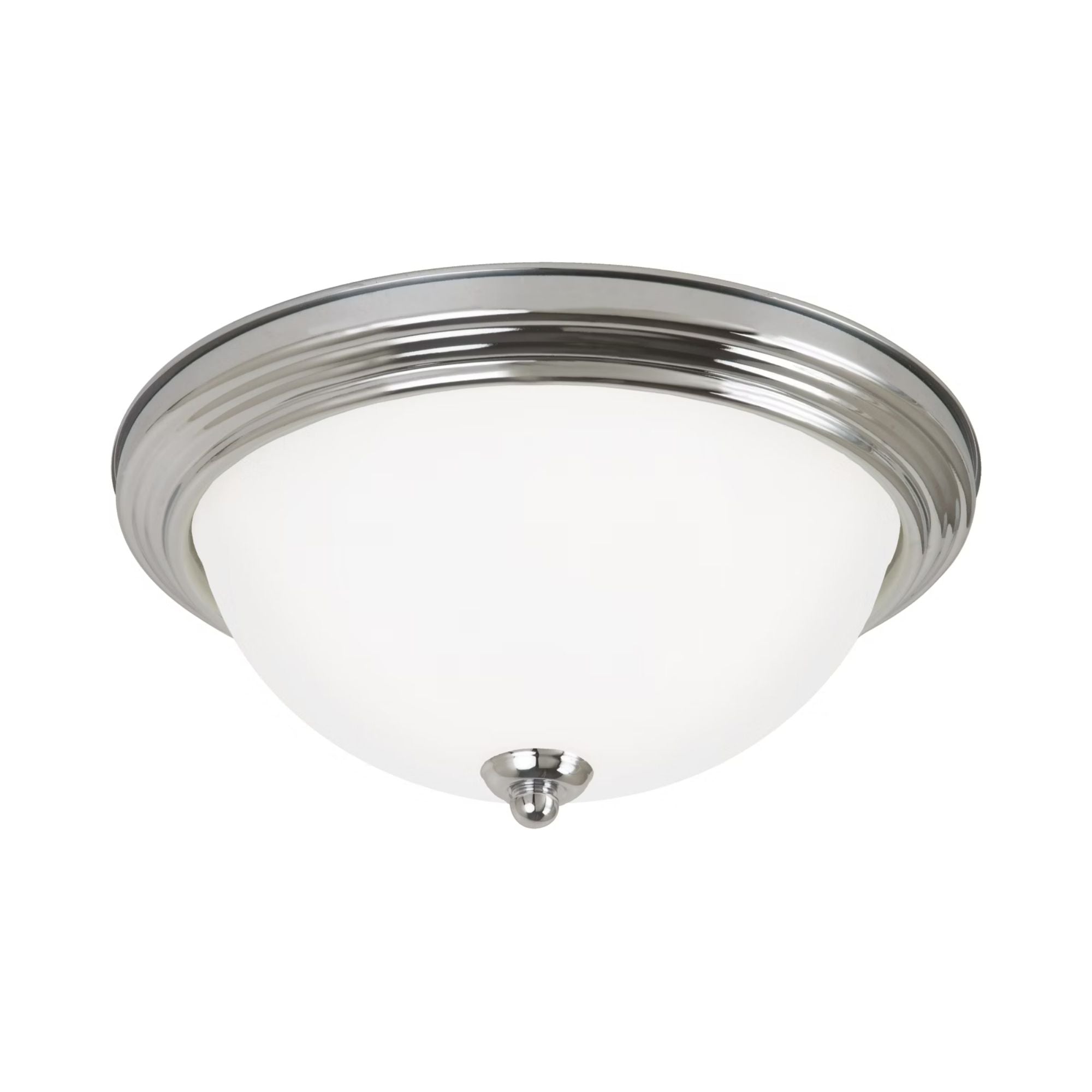 Geary 13" 2-Light LED Flush Mount, Chrome Finish