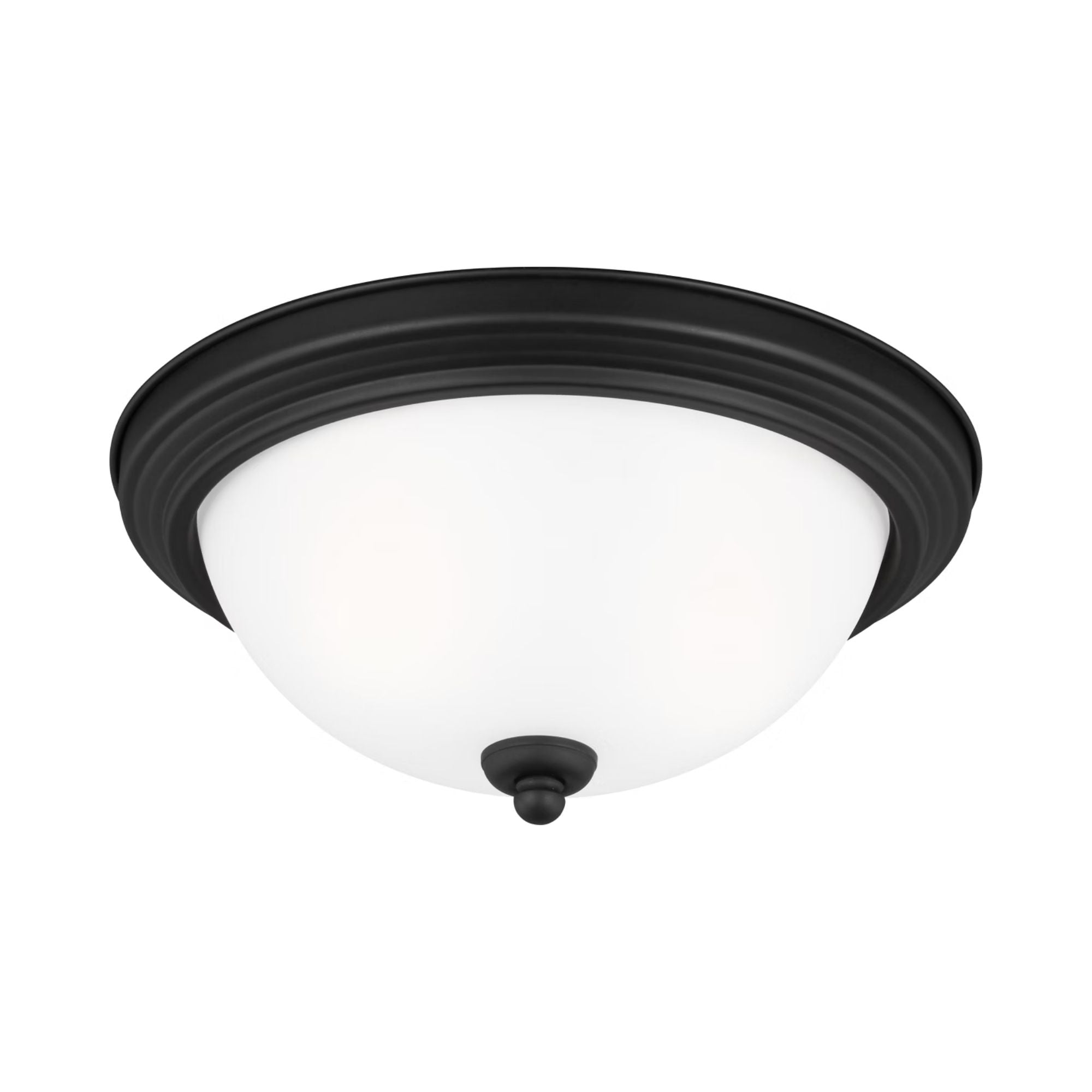 Geary 13" 2-Light LED Flush Mount, Midnight Black Finish