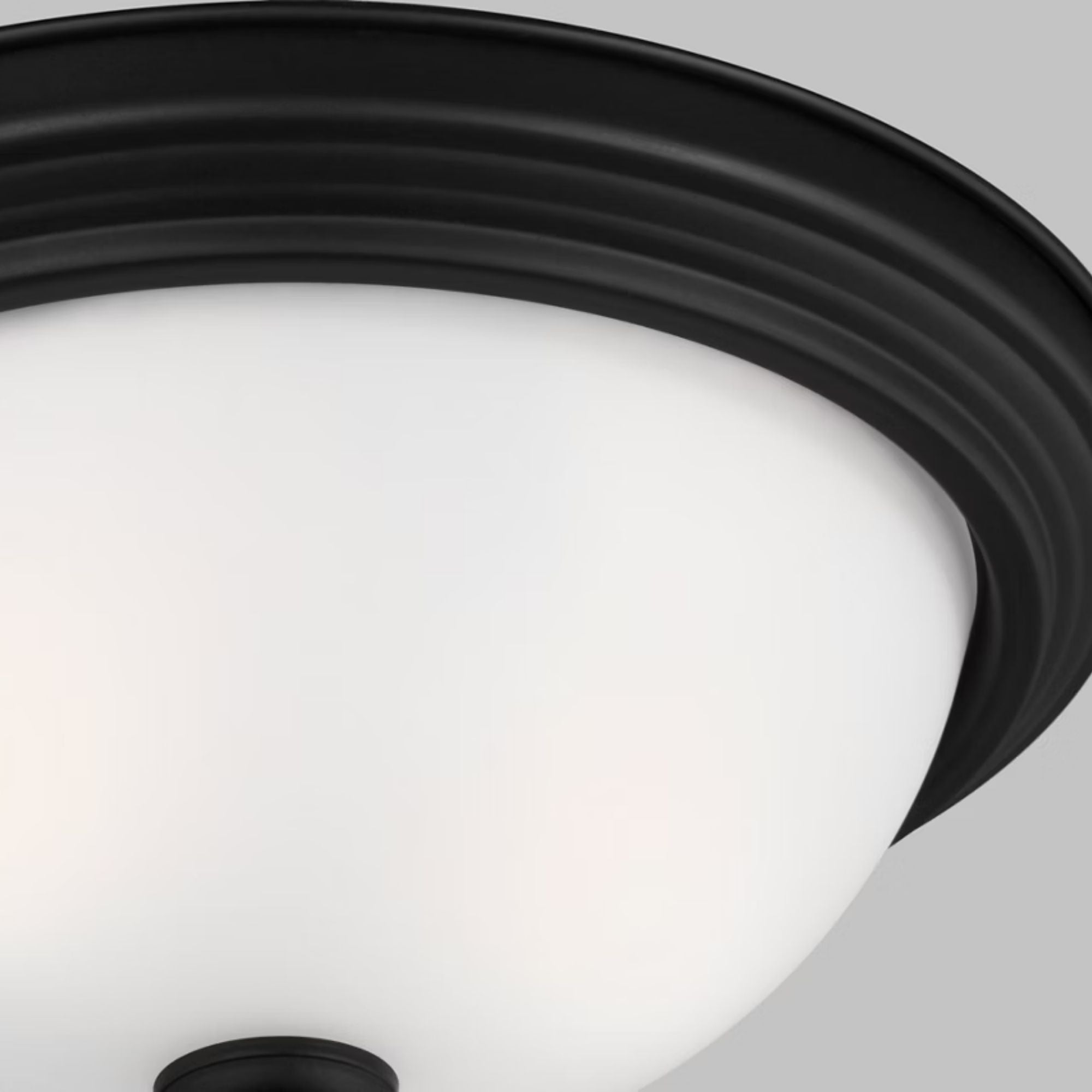 Geary 13" 2-Light LED Flush Mount, Midnight Black Finish