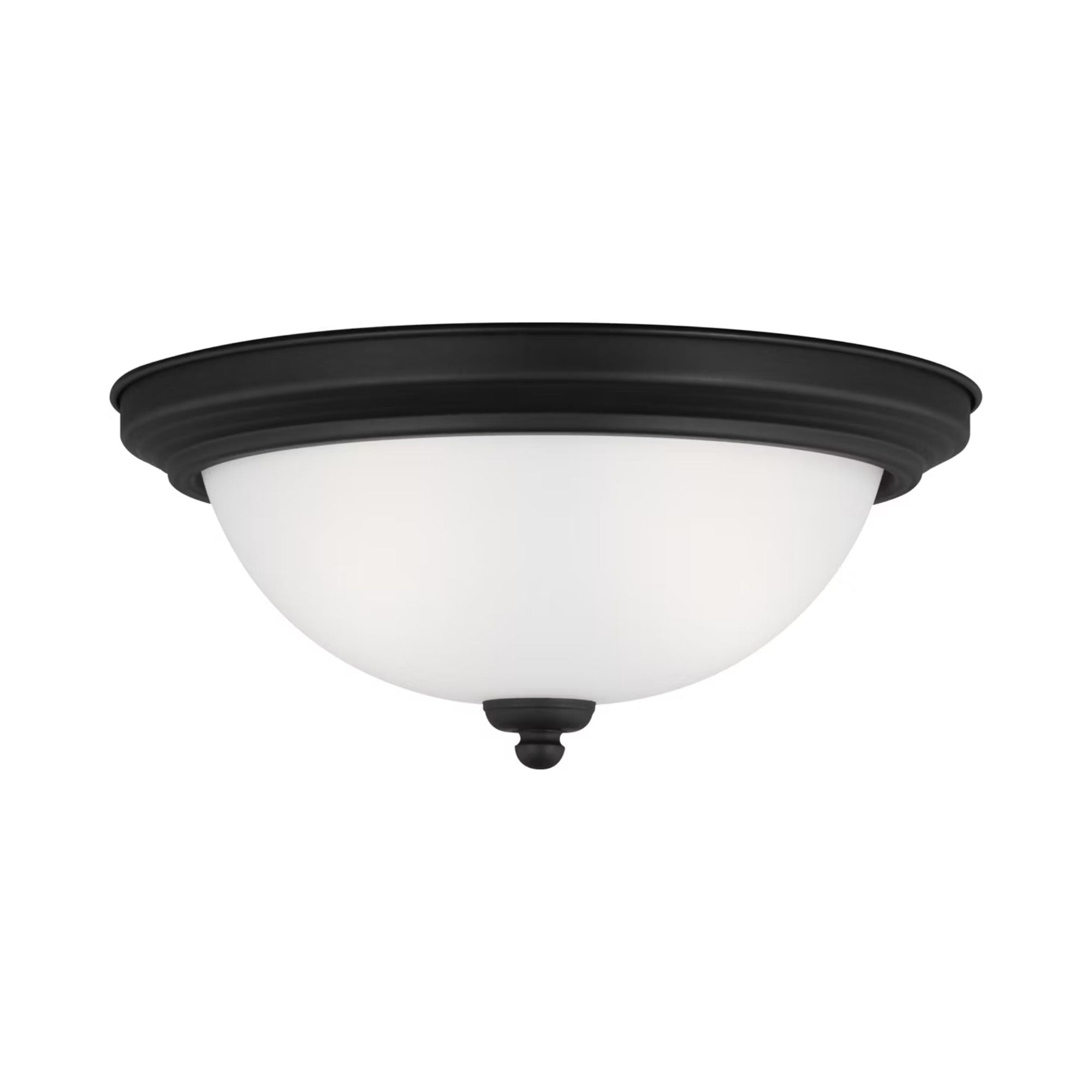 Geary 13" 2-Light LED Flush Mount, Midnight Black Finish