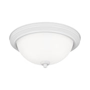 Geary 13" 2-Light LED Flush Mount, White Finish