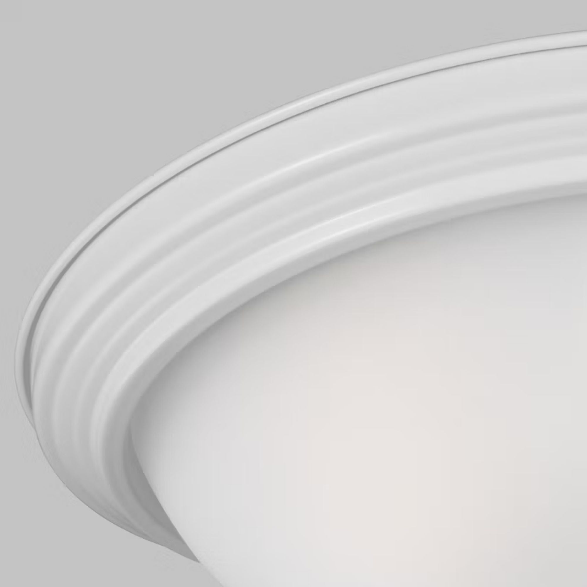 Geary 13" 2-Light LED Flush Mount, White Finish