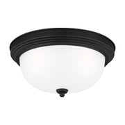 Geary 15" 3-Light Flush Mount, Midnight Black Finish