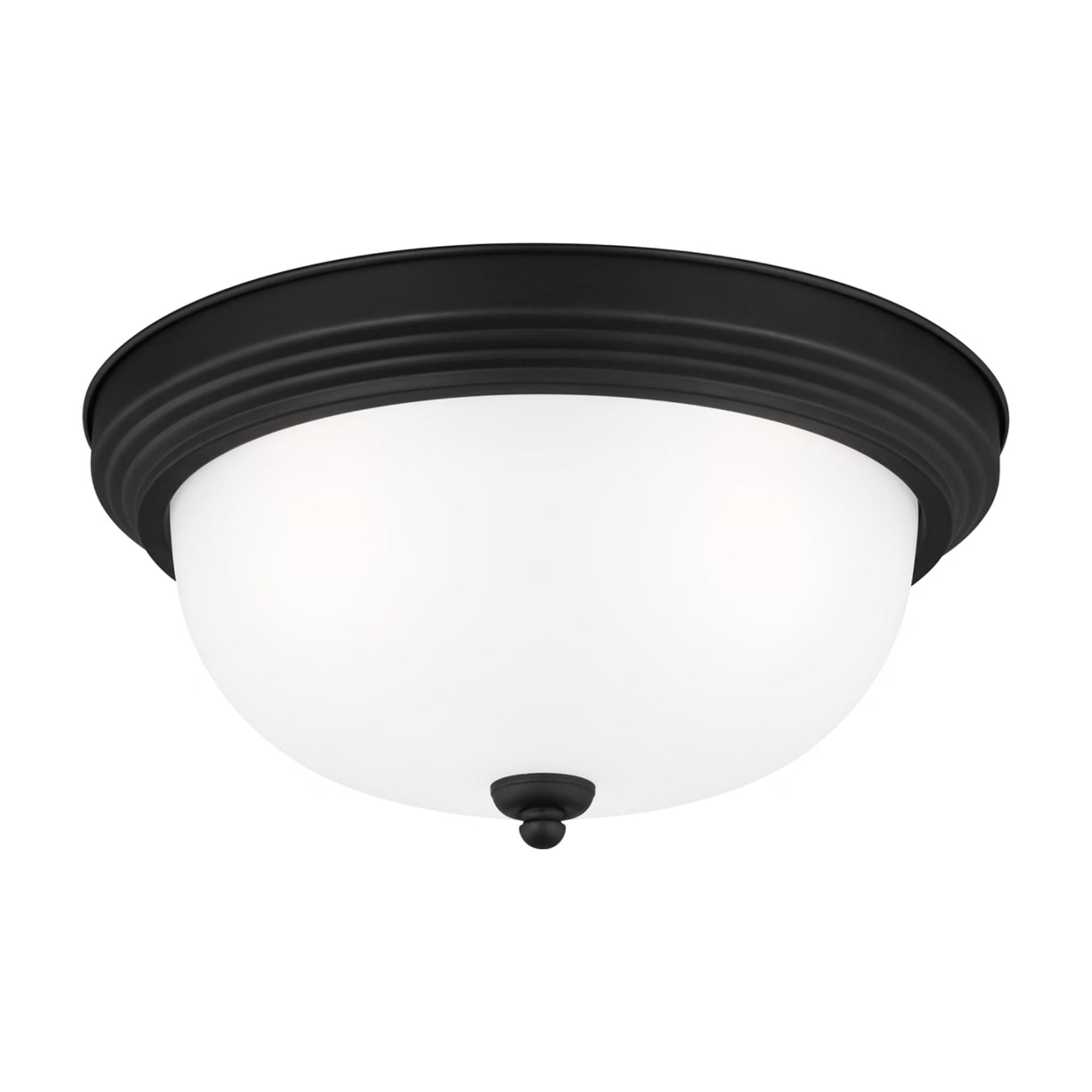 Geary 15" 3-Light Flush Mount, Midnight Black Finish