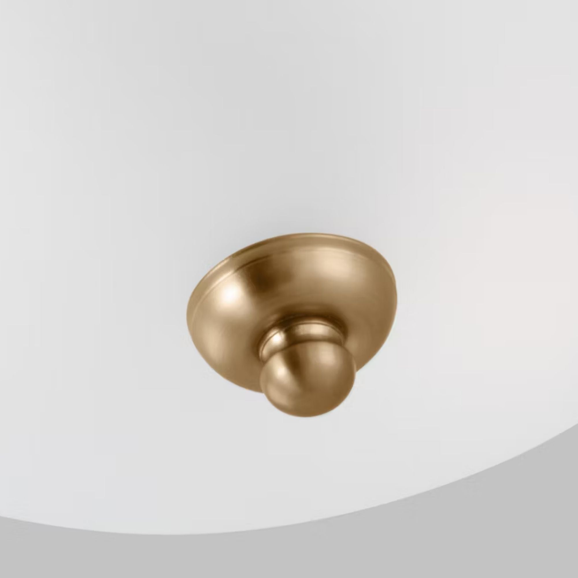 Geary 15" 3-Light Flush Mount, Satin Brass Finish