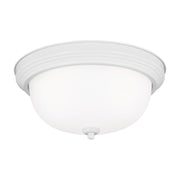 Geary 15" 3-Light LED Flush Mount, White Finish