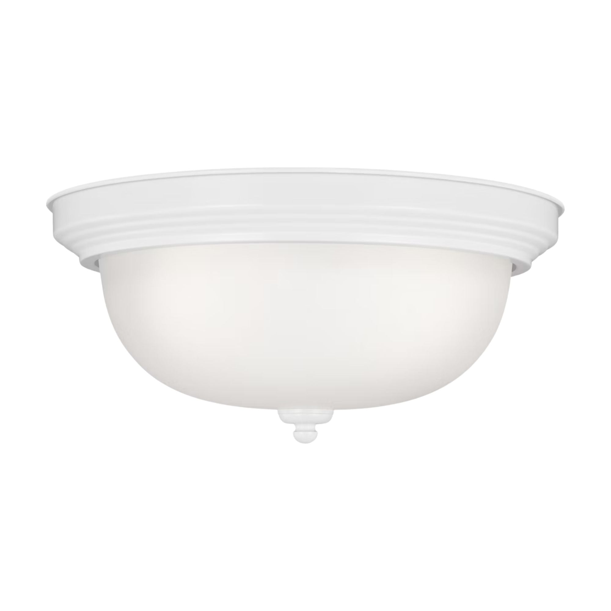 Geary 15" 3-Light LED Flush Mount, White Finish