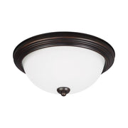 Geary 13" 2-Light Flush Mount, Bronze Finish