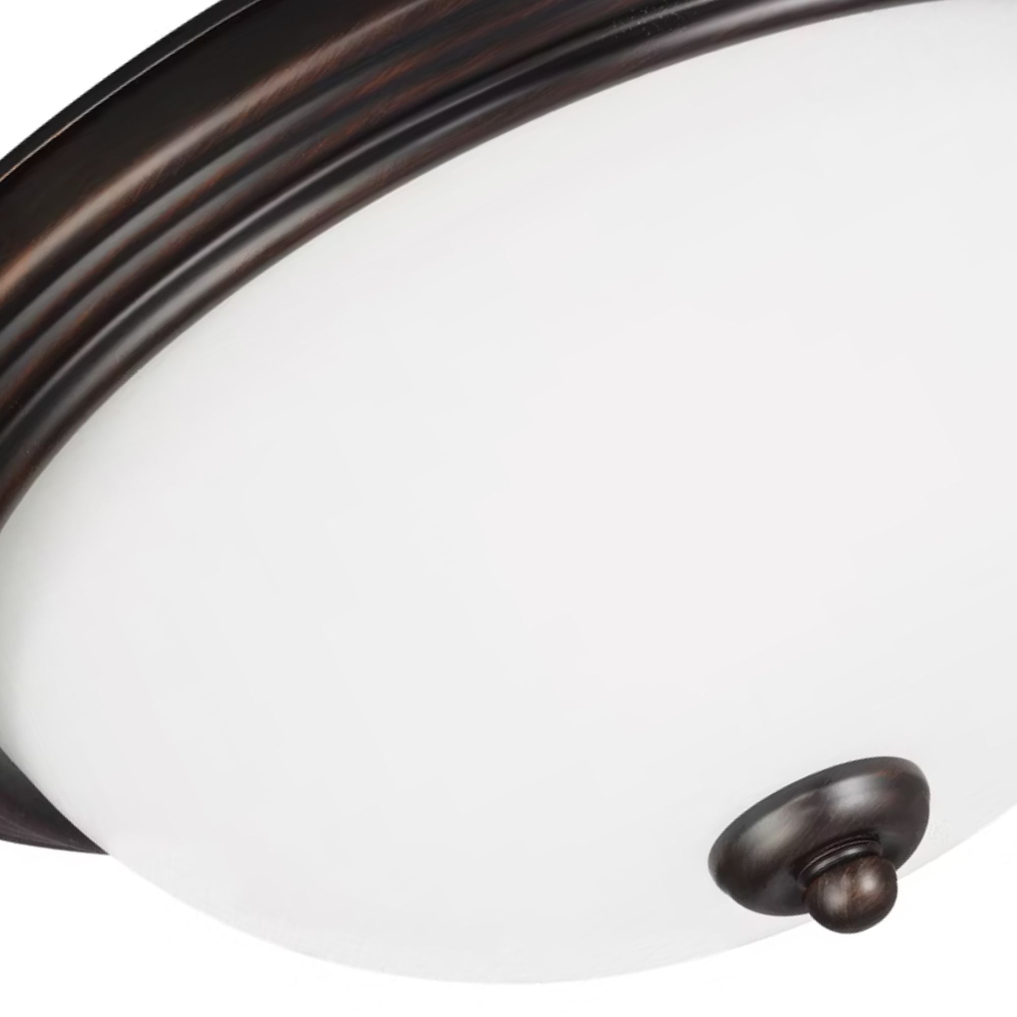 Geary 15" 3-Light Flush Mount, Bronze Finish