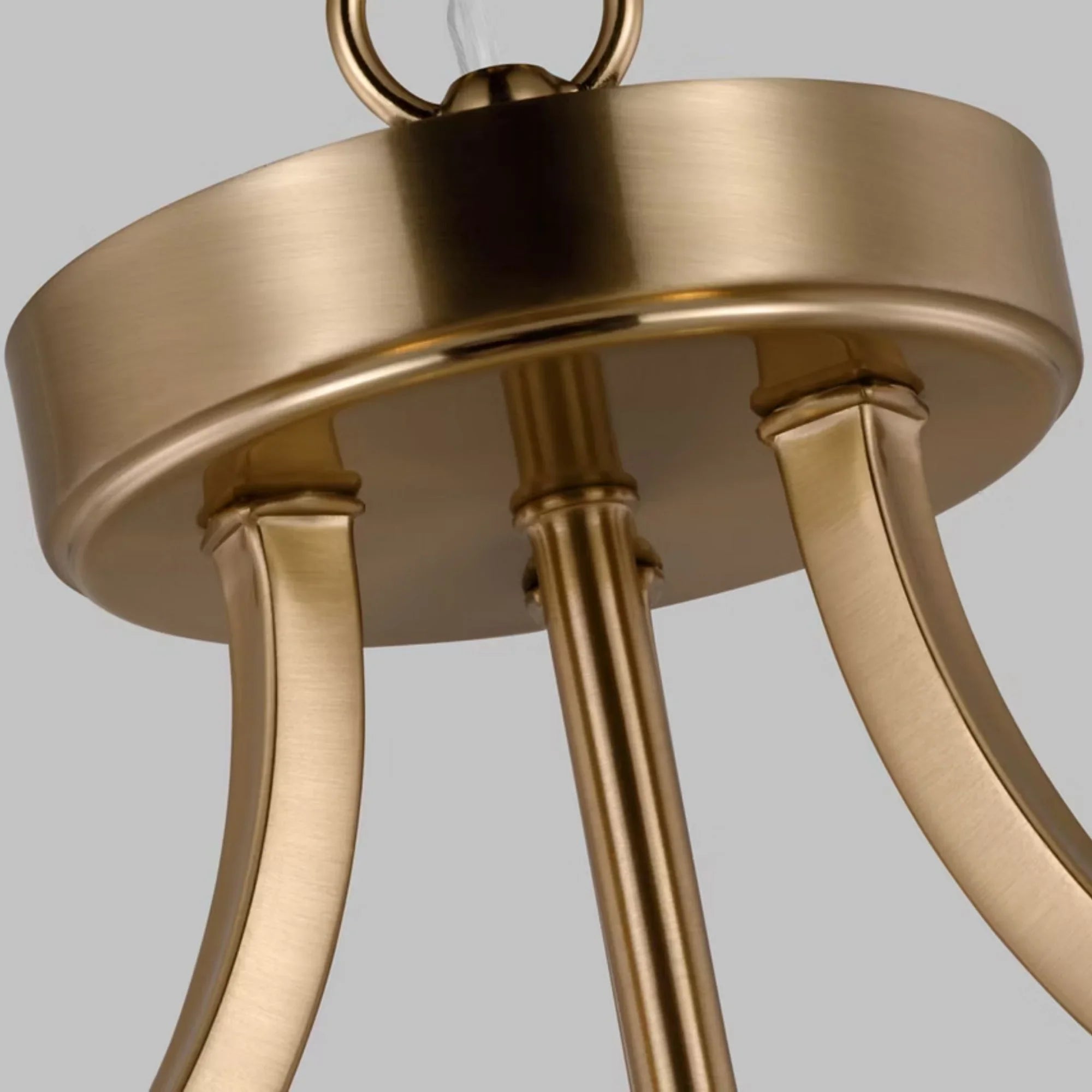 Geary 14" 2-Light Semi Flush Mount, Satin Brass Finish