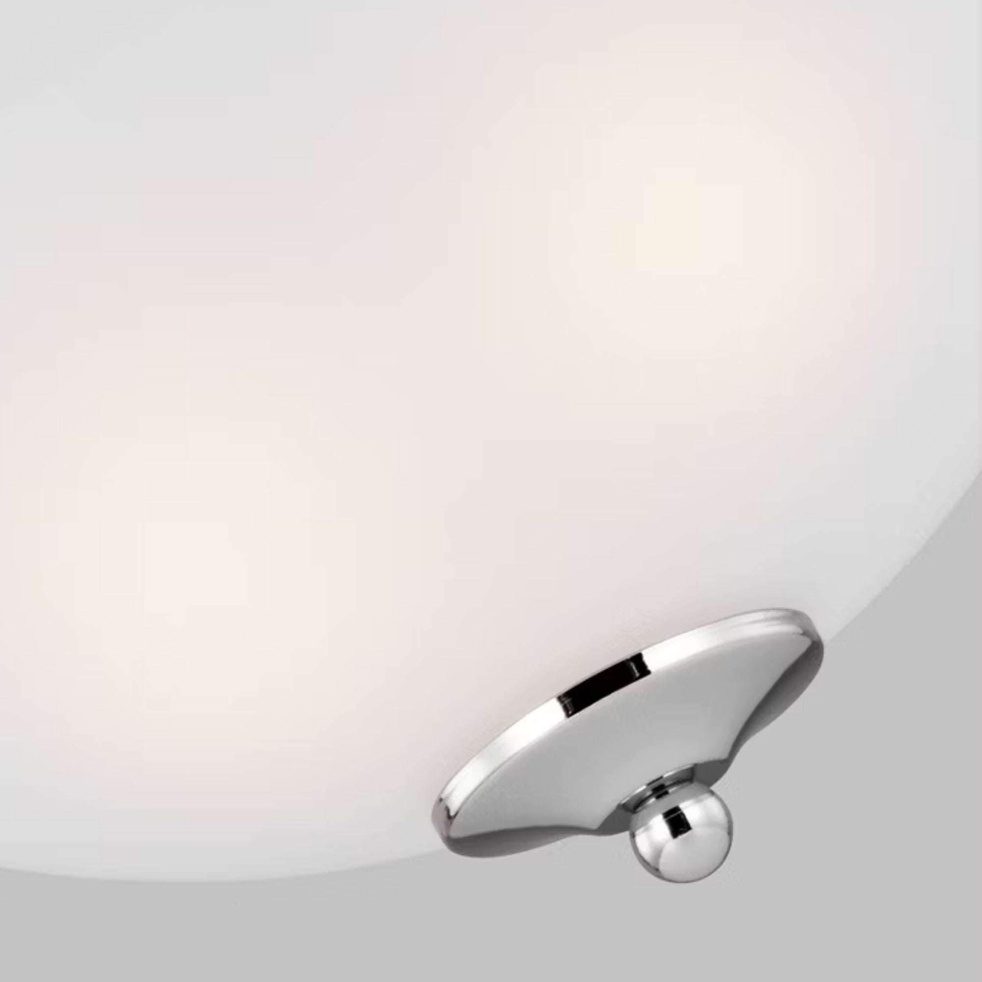 Geary 14" Small 2-Light LED Semi-Flush Convertible Pendant, Chrome Finish