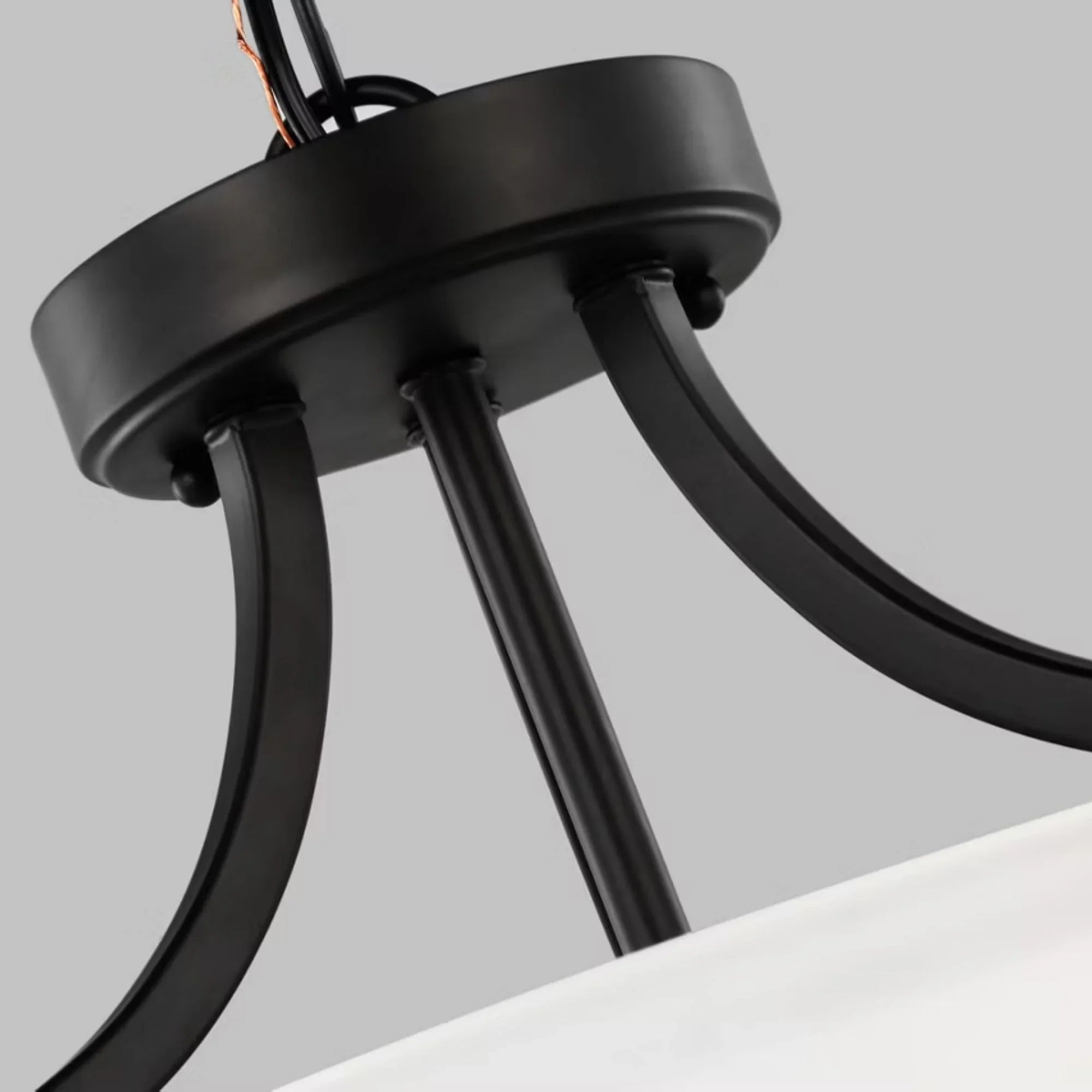 Generation Lighting - Geary 14" Small 2-Light LED Semi-Flush Convertible Pendant, Midnight Black Finish | Bees Lighting