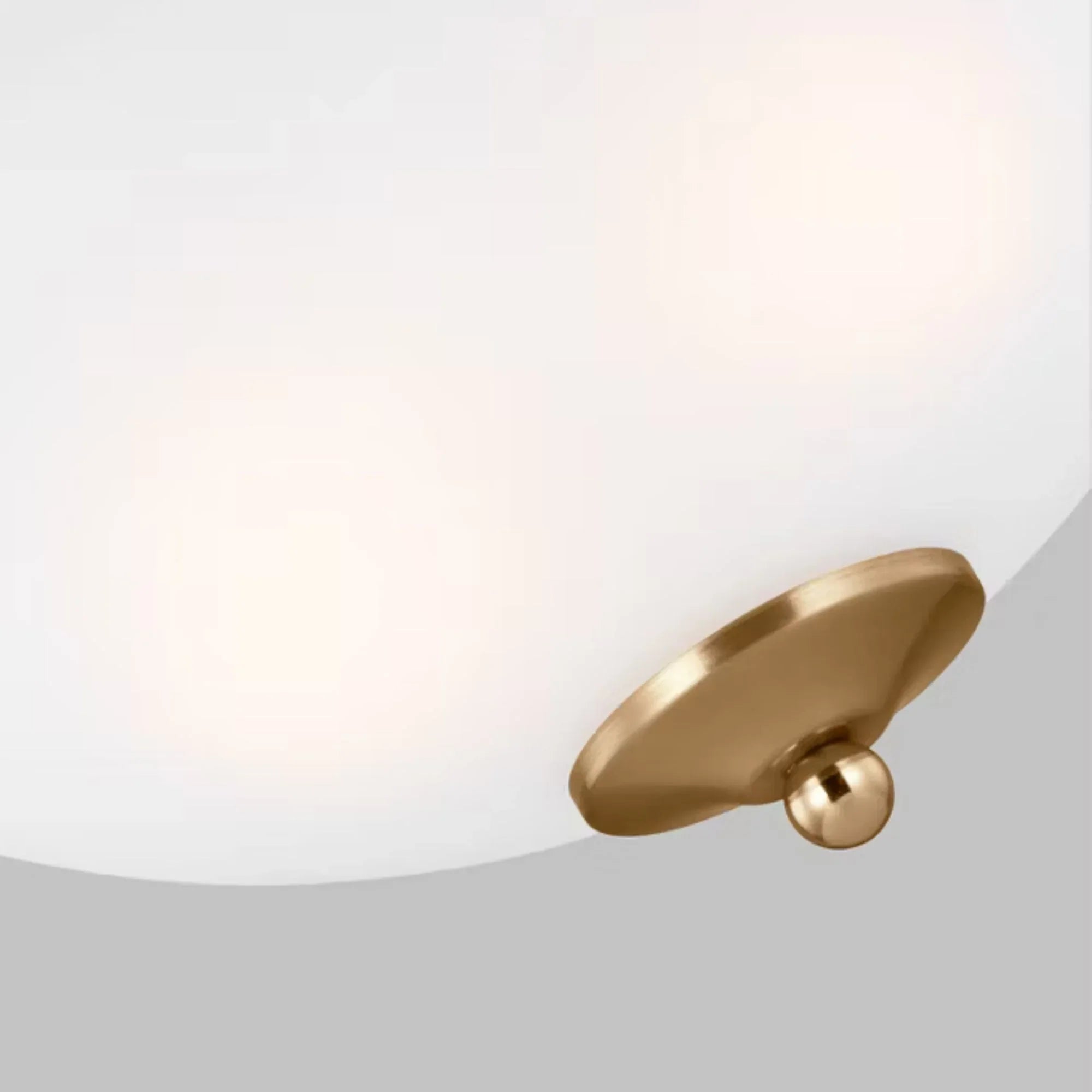 Geary 14" Small 2-Light LED Semi-Flush Convertible Pendant, Satin Brass Finish