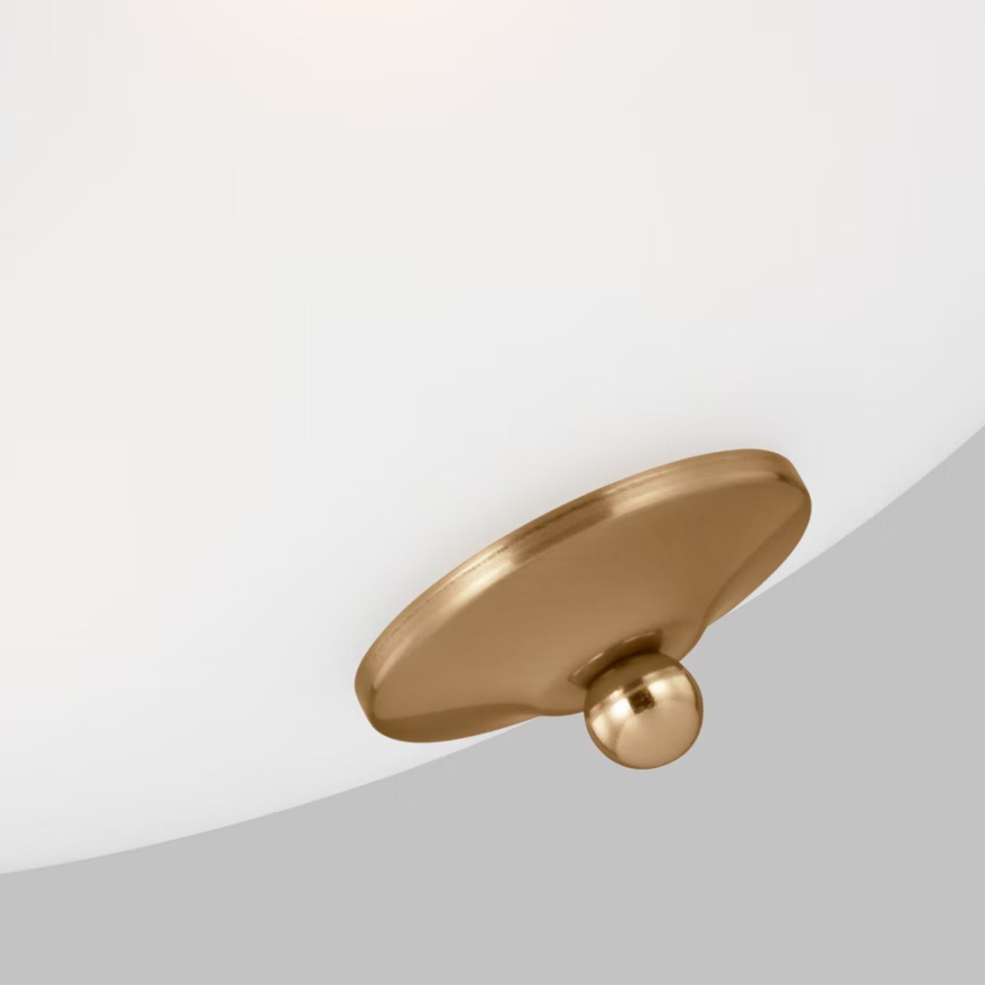 Geary 19" Medium 3-Light Semi-Flush Convertible Pendant, Satin Brass Finish