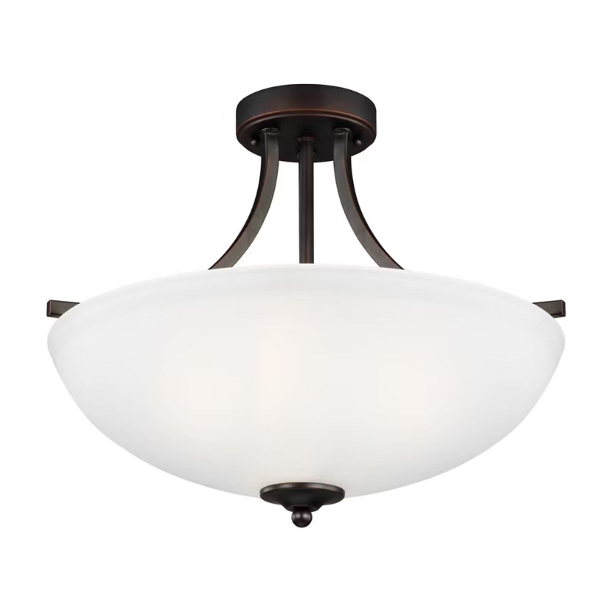 Geary 19" Medium 3-Light LED Semi-Flush Convertible Pendant, Bronze Finish