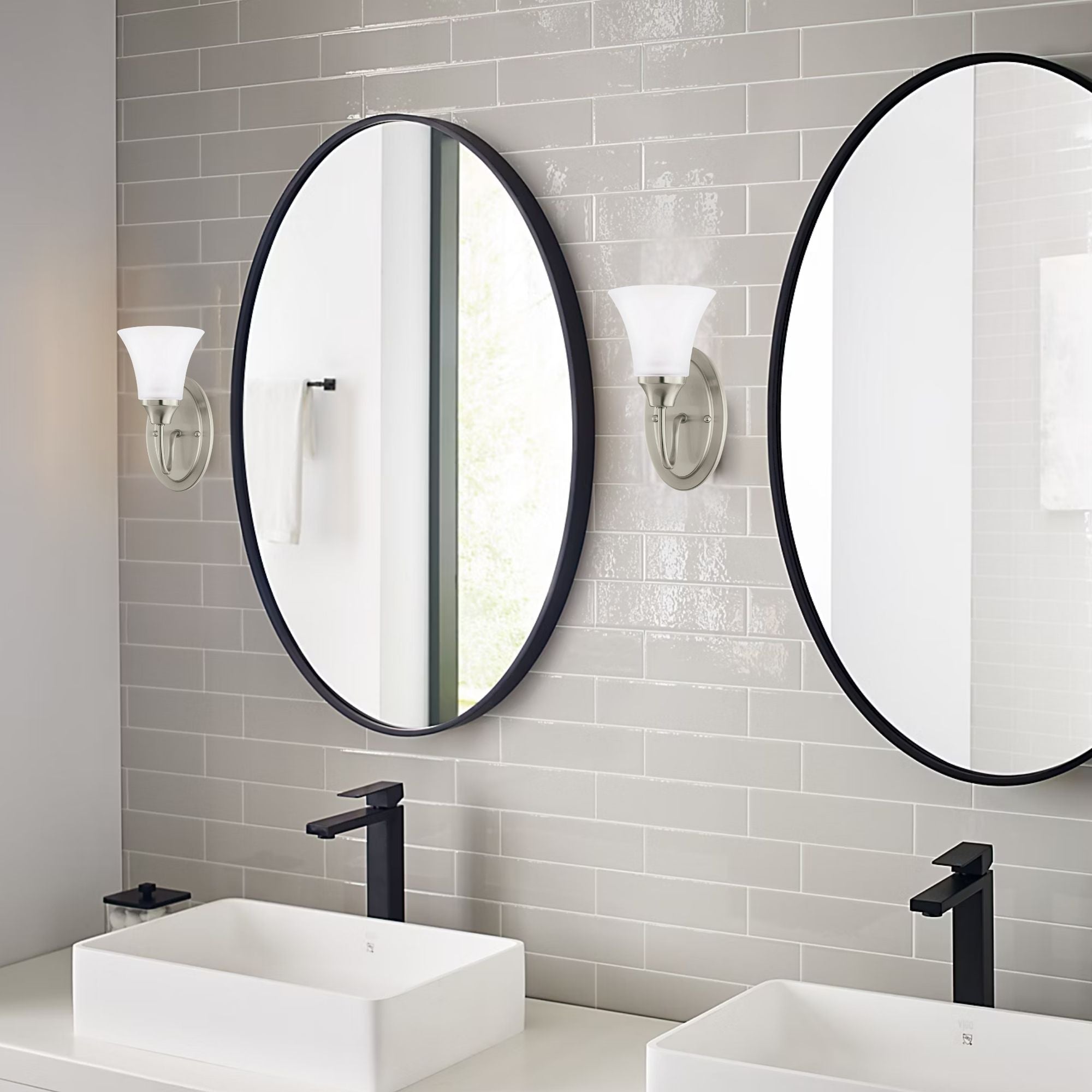 Holman 10" LED Bath Sconce, Brushed Nickel Finish