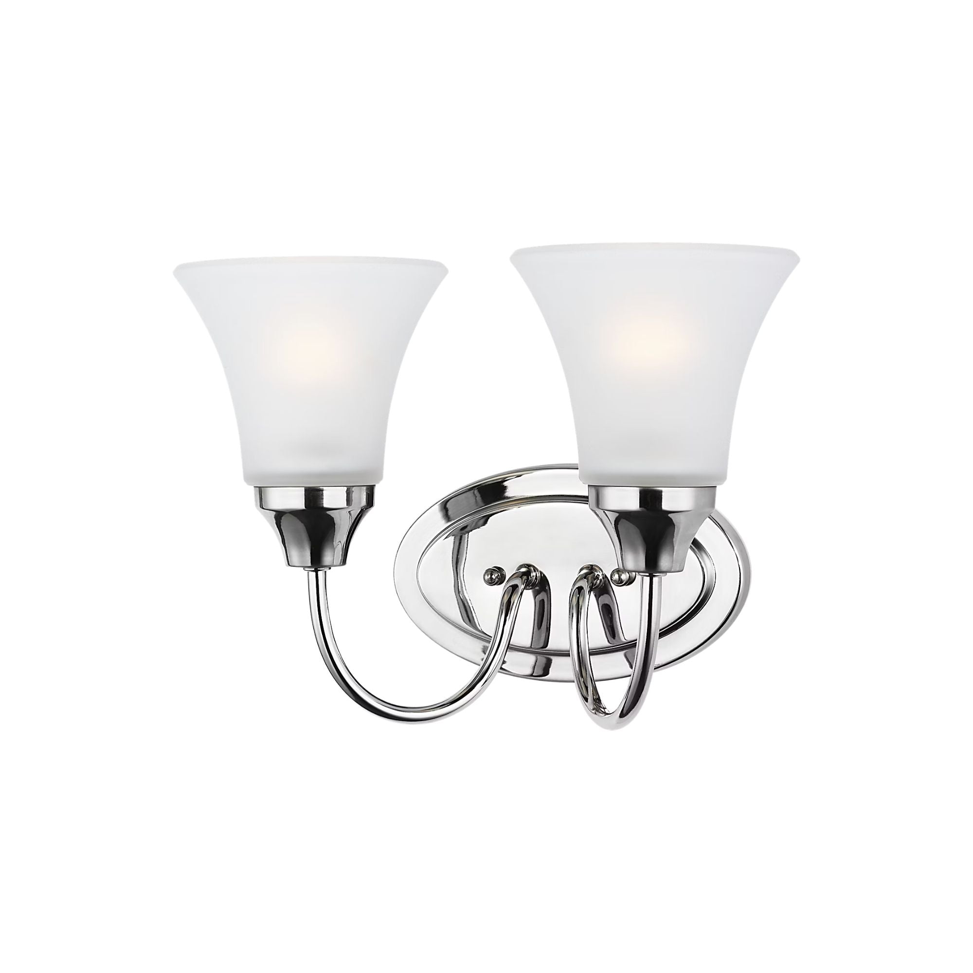 Holman 12" 2-Light Bathroom Vanity, Chrome Finish